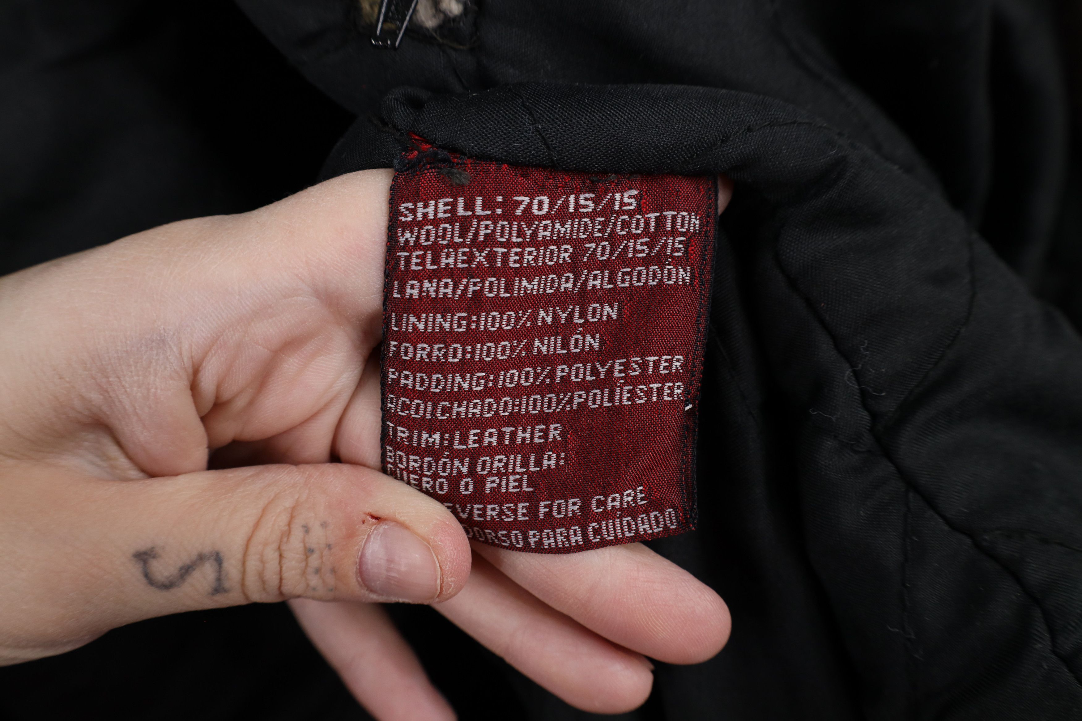 Vintage Vintage 90s Streetwear Wool Tweed Leather Collar Jacket Size US S / EU 44-46 / 1 - 13 Thumbnail