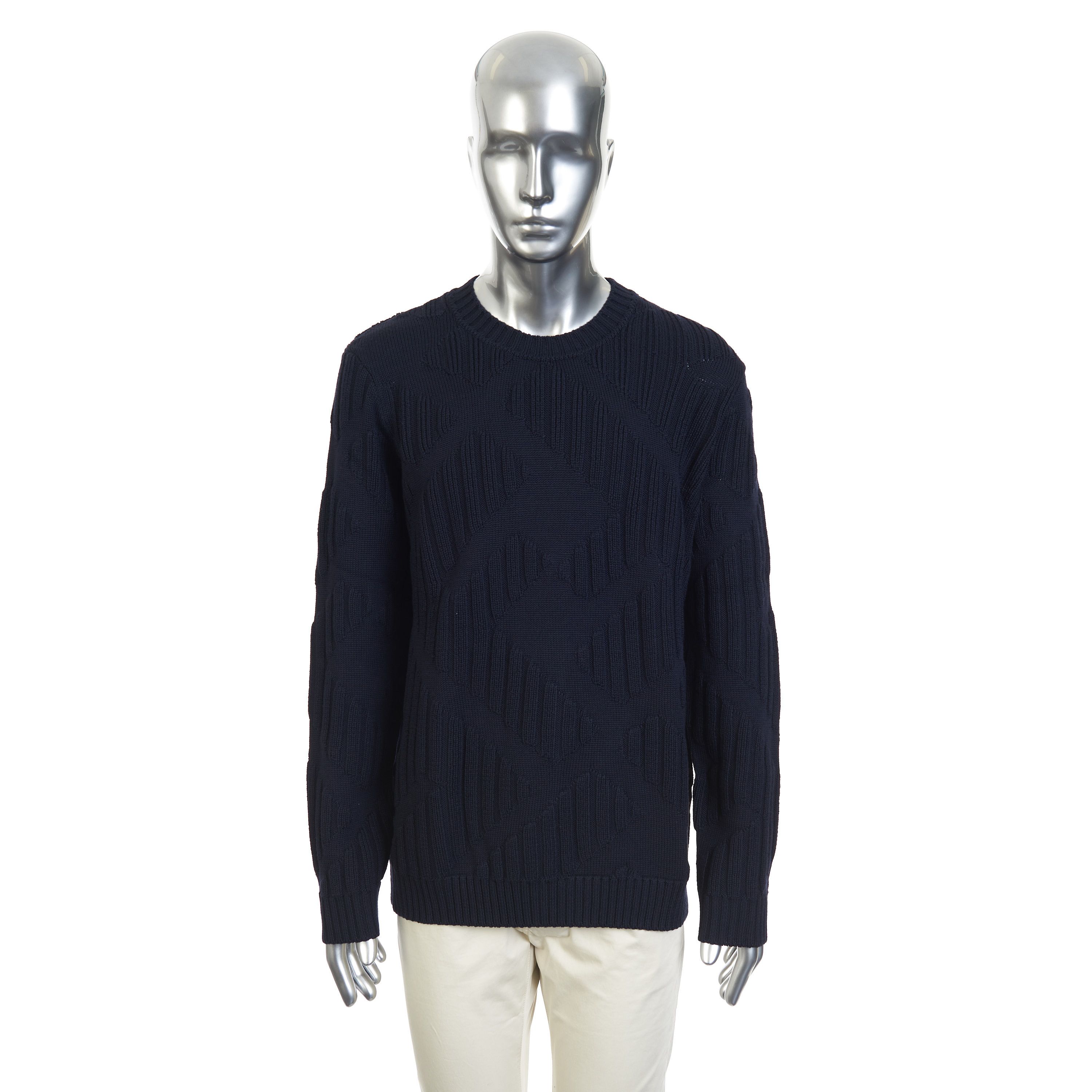 Fendi Sweater In Fleece Wool With All Over Jacquard Fendi Motif Size US XL / EU 56 / 4 - 2 Thumbnail