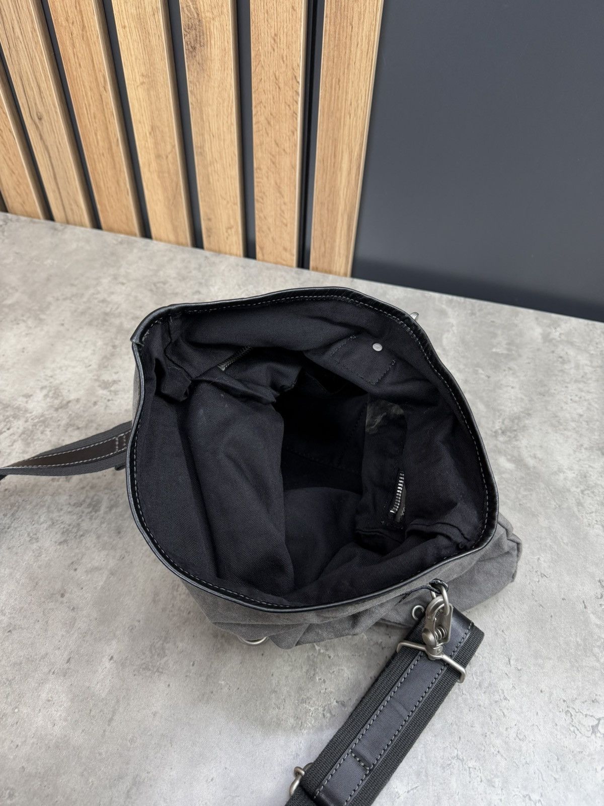 Other Comodo +Plus T Grey Crossbody Shoulder Bag Waxed Canvas Size ONE SIZE - 12 Thumbnail
