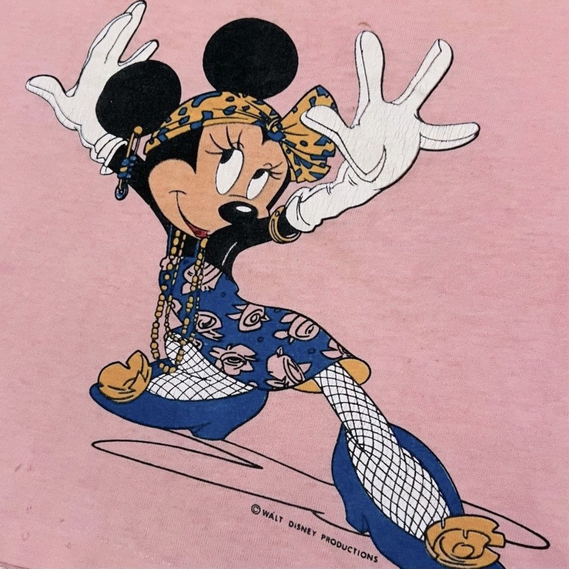 Disney Vintage Disney Minnie Pink Cropped T-Shirt Rare Size ONE SIZE - 2 Thumbnail