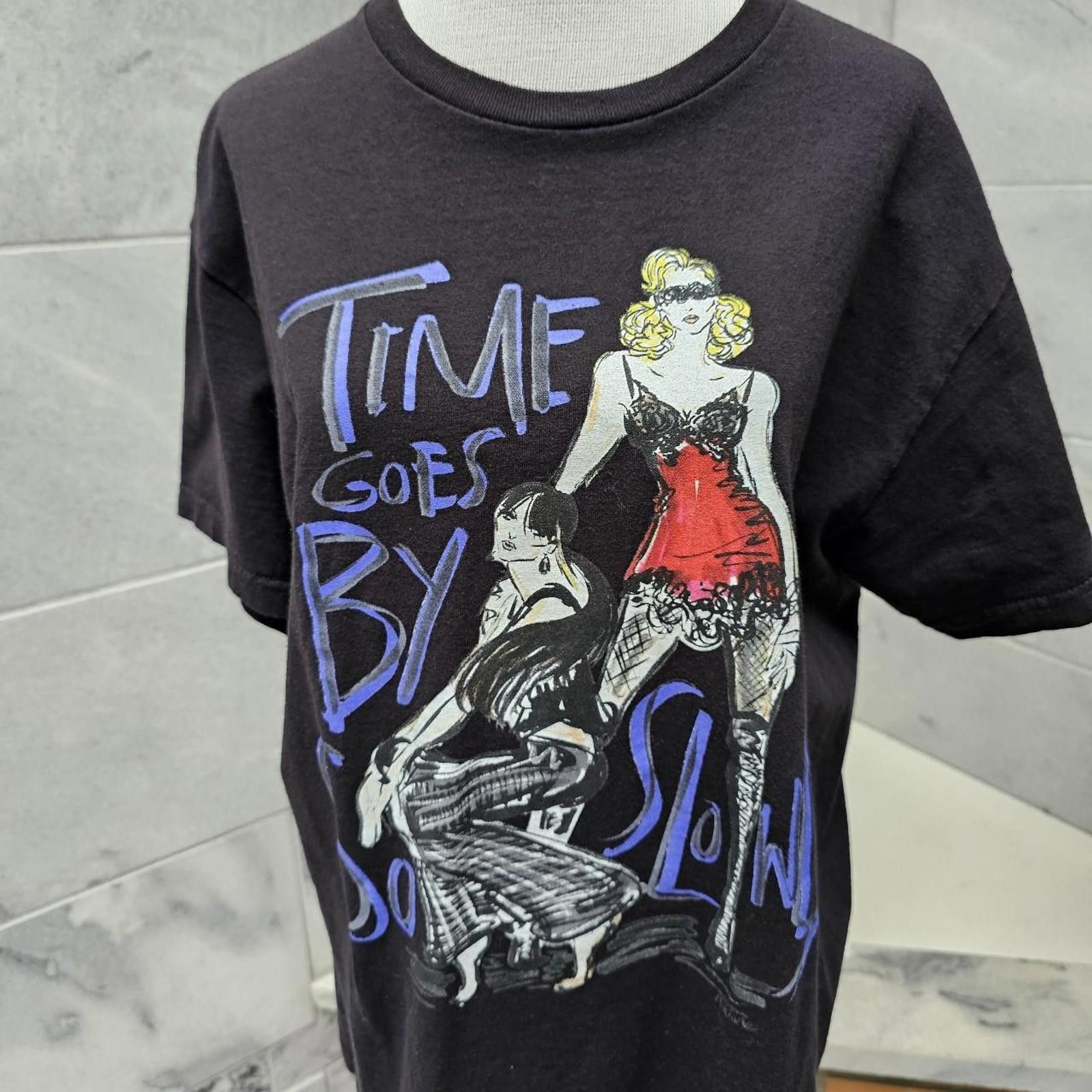 Other Madonna Time Goes By So Slow Black T-shirt Size L / US 10 / IT 46 - 2 Thumbnail