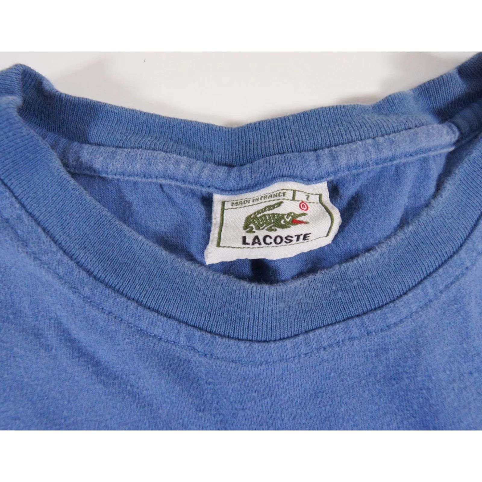 Lacoste VINTAGE Lacoste Shirt Mens 7 Blue Short Sleeve Crewneck Graphic Tee Adult Large Casual - Lacoste T-Shirt Mens Size 7 Blue Crew Neck Logo All Seasons Size US M / EU 48-50 / 2 - 5 Thumbnail