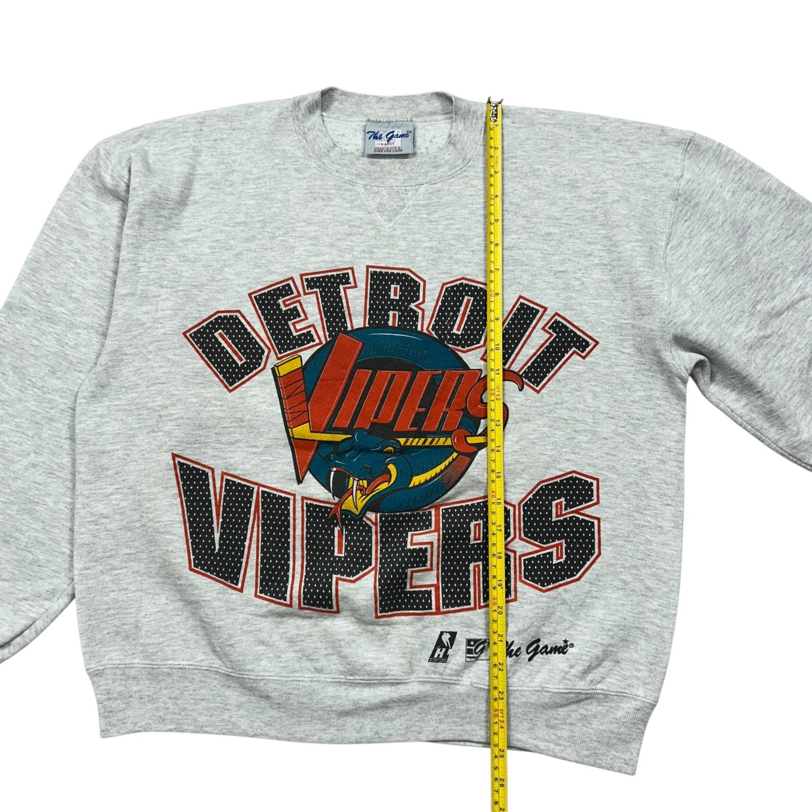 Vintage VTG 90s IHL DETROIT VIPERS THE GAME CREWNECK SWEATSHIRT Size US L / EU 52-54 / 3 - 8 Thumbnail