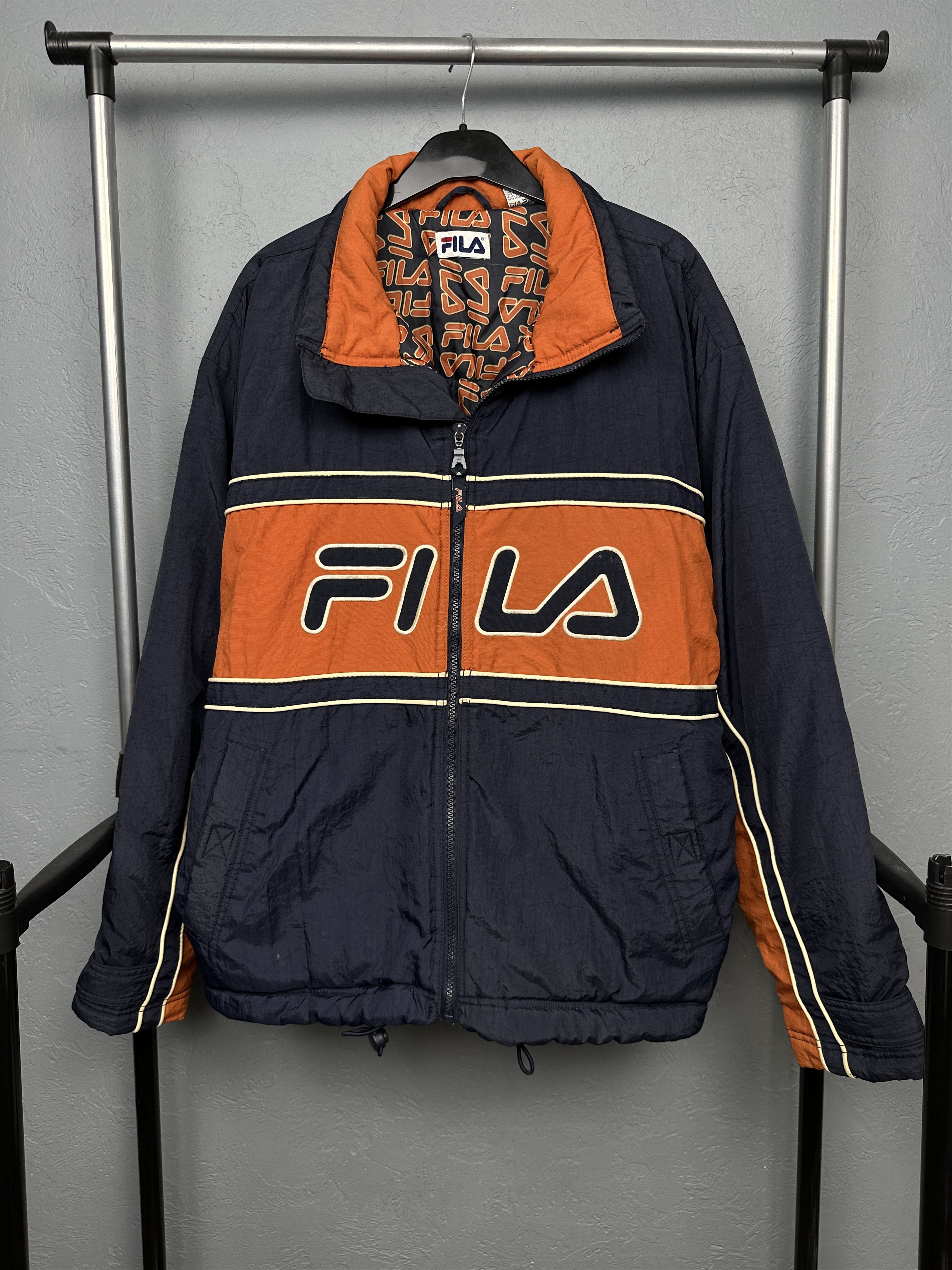 Fila Fila 90s Vintage Mens Nylon Insulated Jacket Size US XL / EU 56 / 4 - 1 Thumbnail