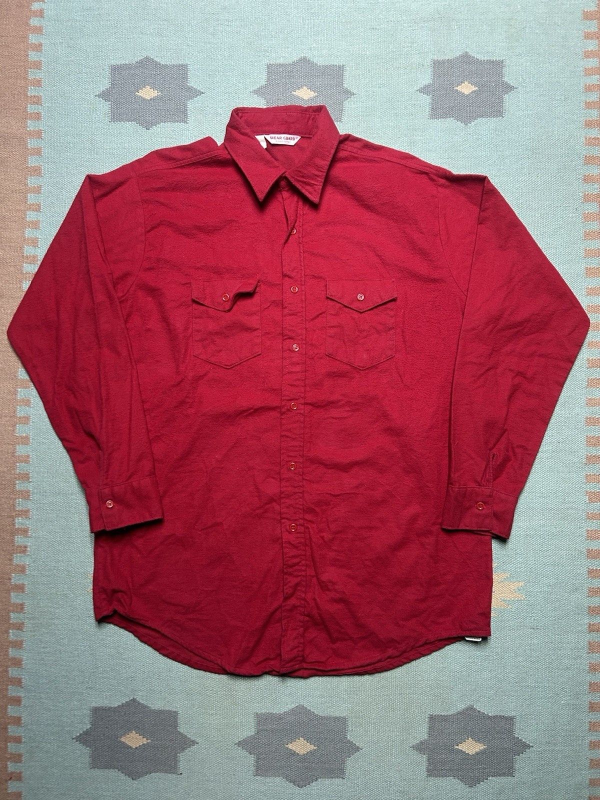 Vintage Vtg button shirt Wear Guard chamois cotton workwear XXL long Size US XXL / EU 58 / 5 - 1 Thumbnail
