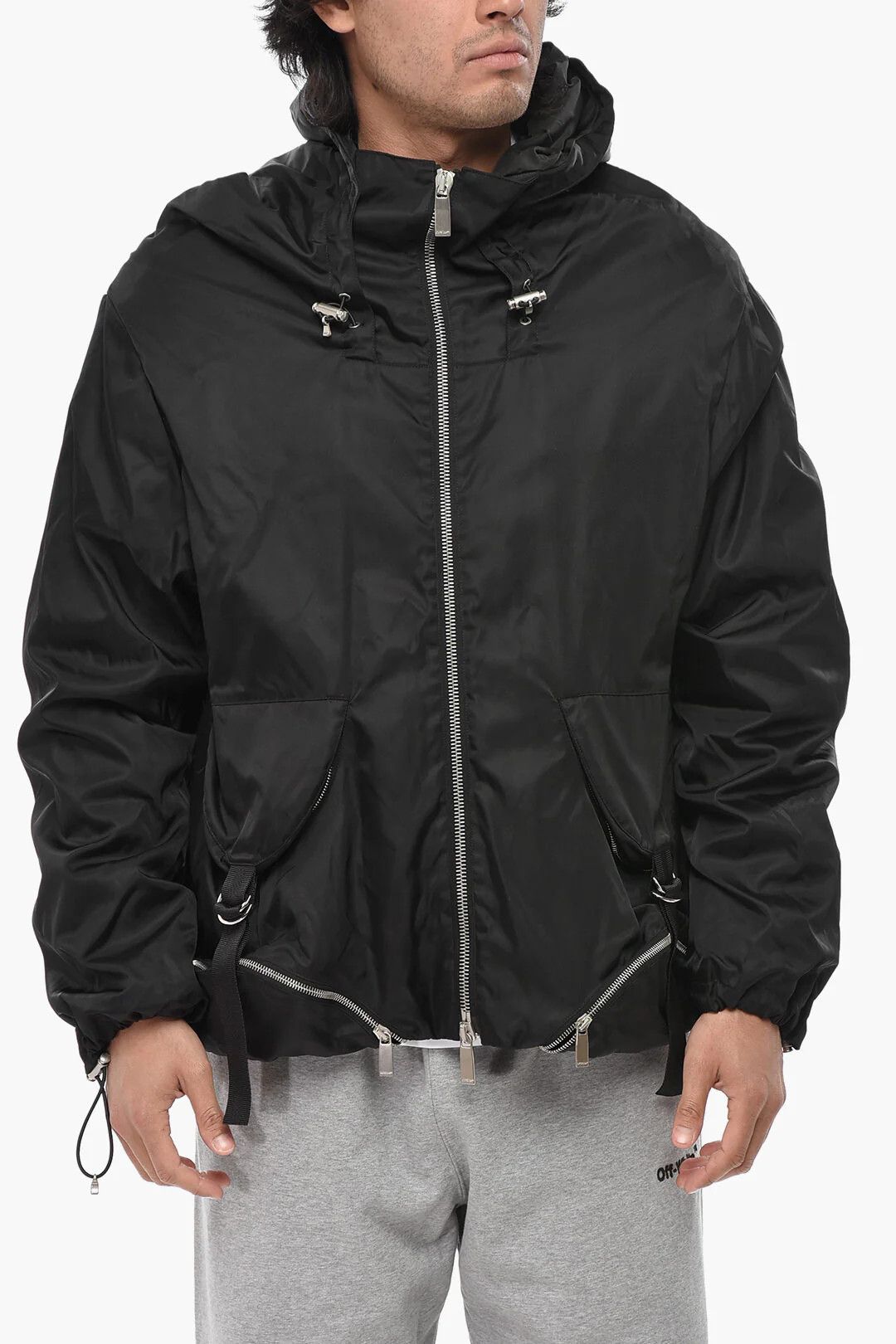 Off-White og1mm0426 Nylon Windbreaker Jacket in Black Size US M / EU 48-50 / 2 - 1 Thumbnail