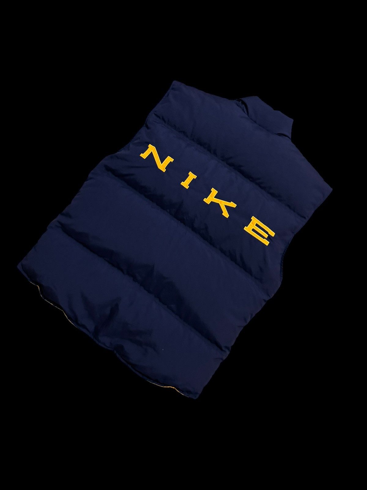 image of 90’S Nike Big Logo Down Vest (S) in Navy, Men's (Size Small)