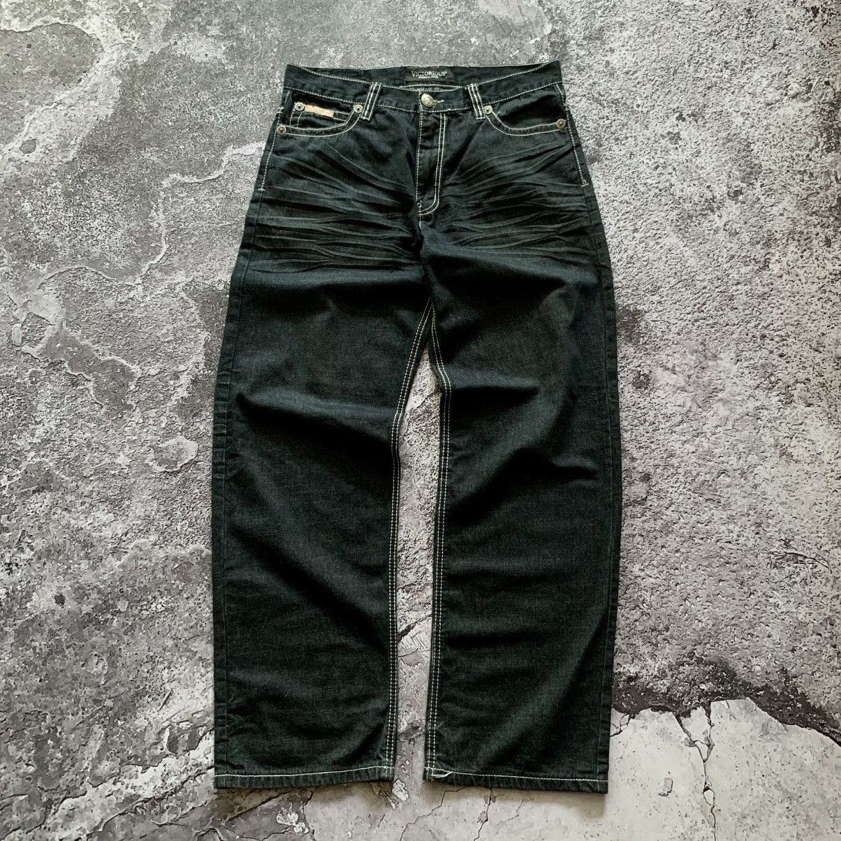 Japanese Brand Y2K Victorious Los Angeles LA Jeans Size US 34 / EU 50 - 2 Thumbnail