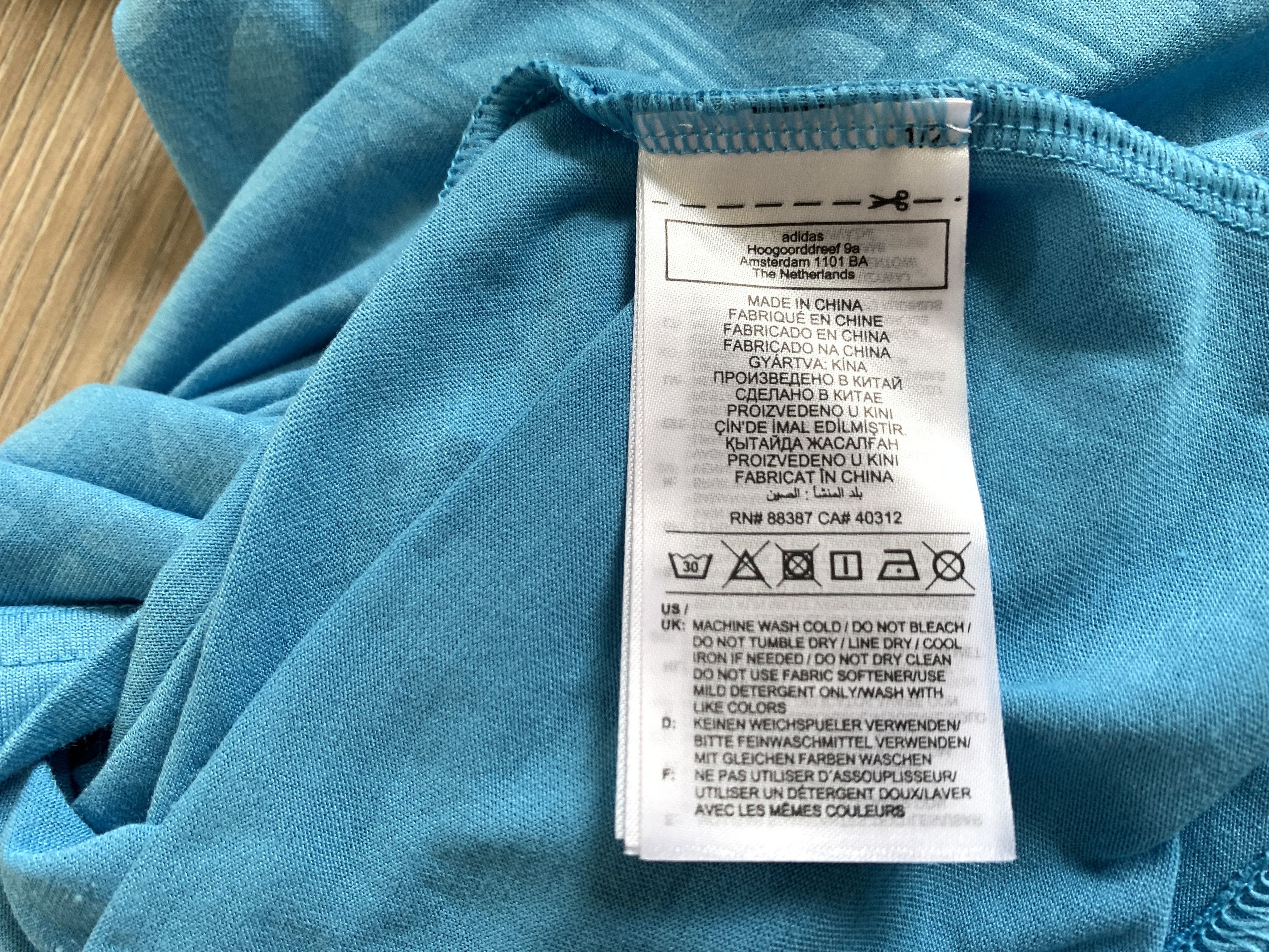 Adidas Adidas Originals Monogram Light Blue T-Shirt Size US L / EU 52-54 / 3 - 6 Thumbnail