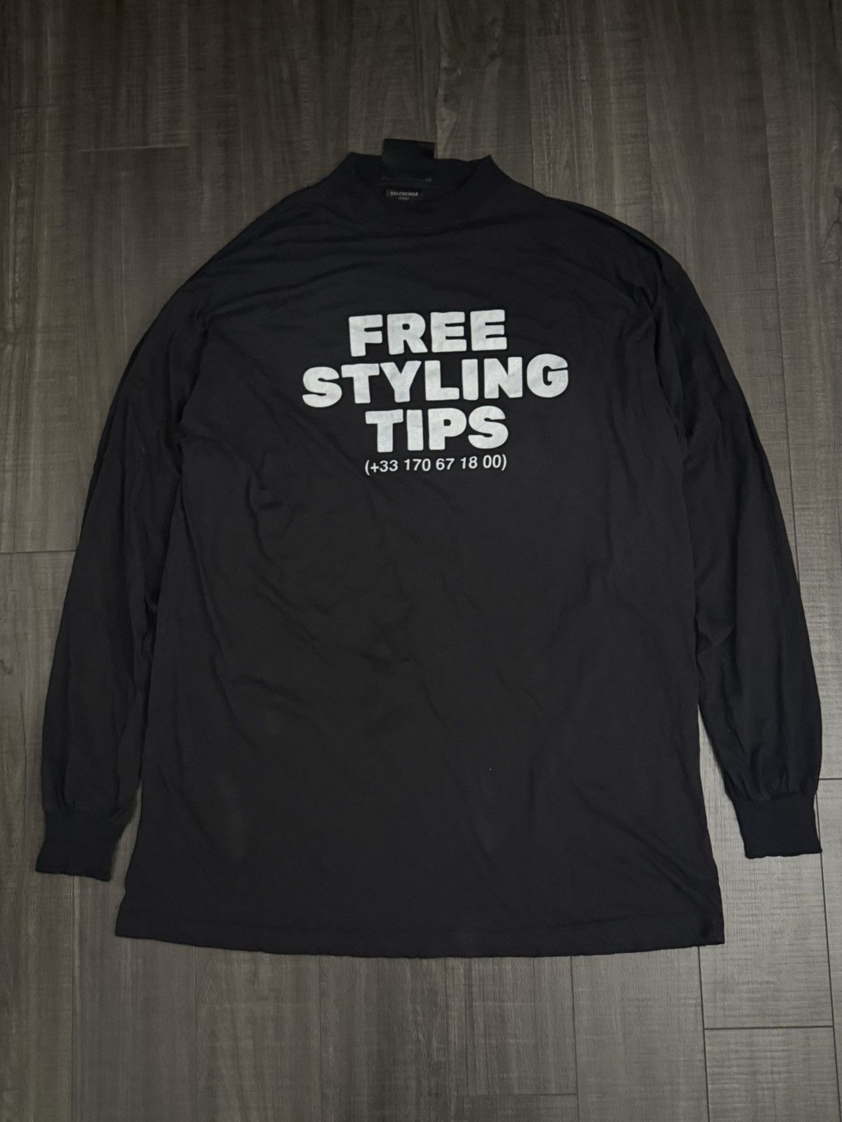 Balenciaga Balenciaga Free Styling Tips long sleeve t-shirt Size US S / EU 44-46 / 1 - 2 Thumbnail