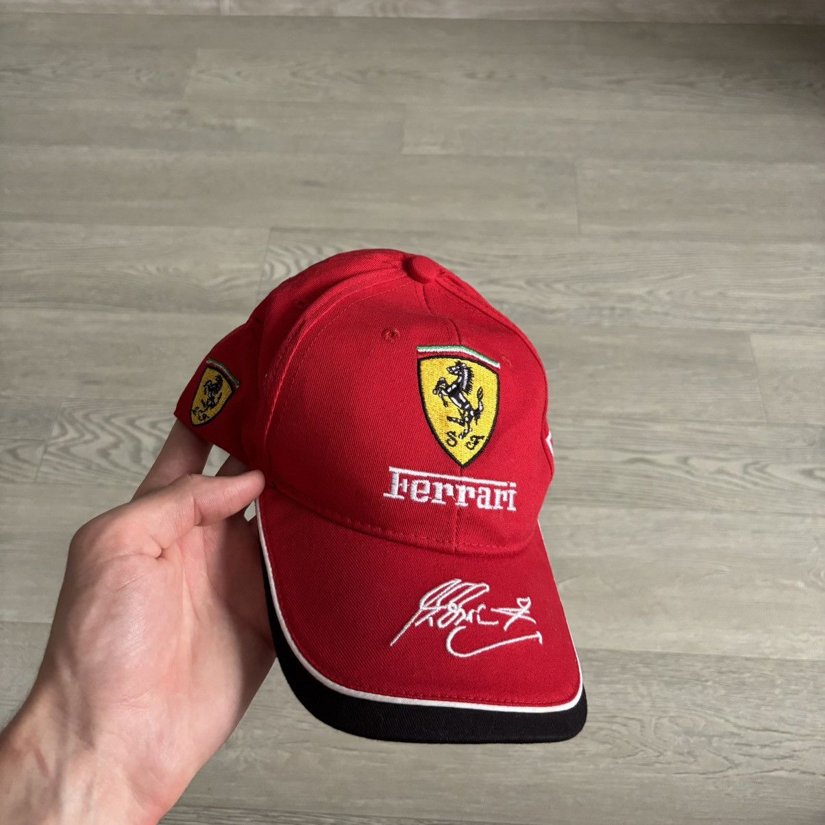 Designer × Ferrari Vintage Ferrari Red Cap Y2K Racing Size ONE SIZE - 1 Thumbnail