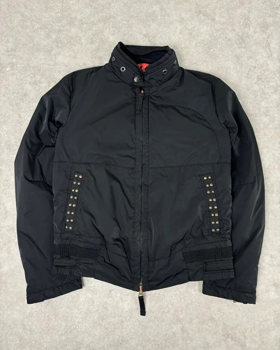 Marithe + Francois Girbaud 2000s Marithé + François Girbaud Black Nylon Studded Skull Puffer Jacket Size US L / EU 52-54 / 3 - 1 Thumbnail