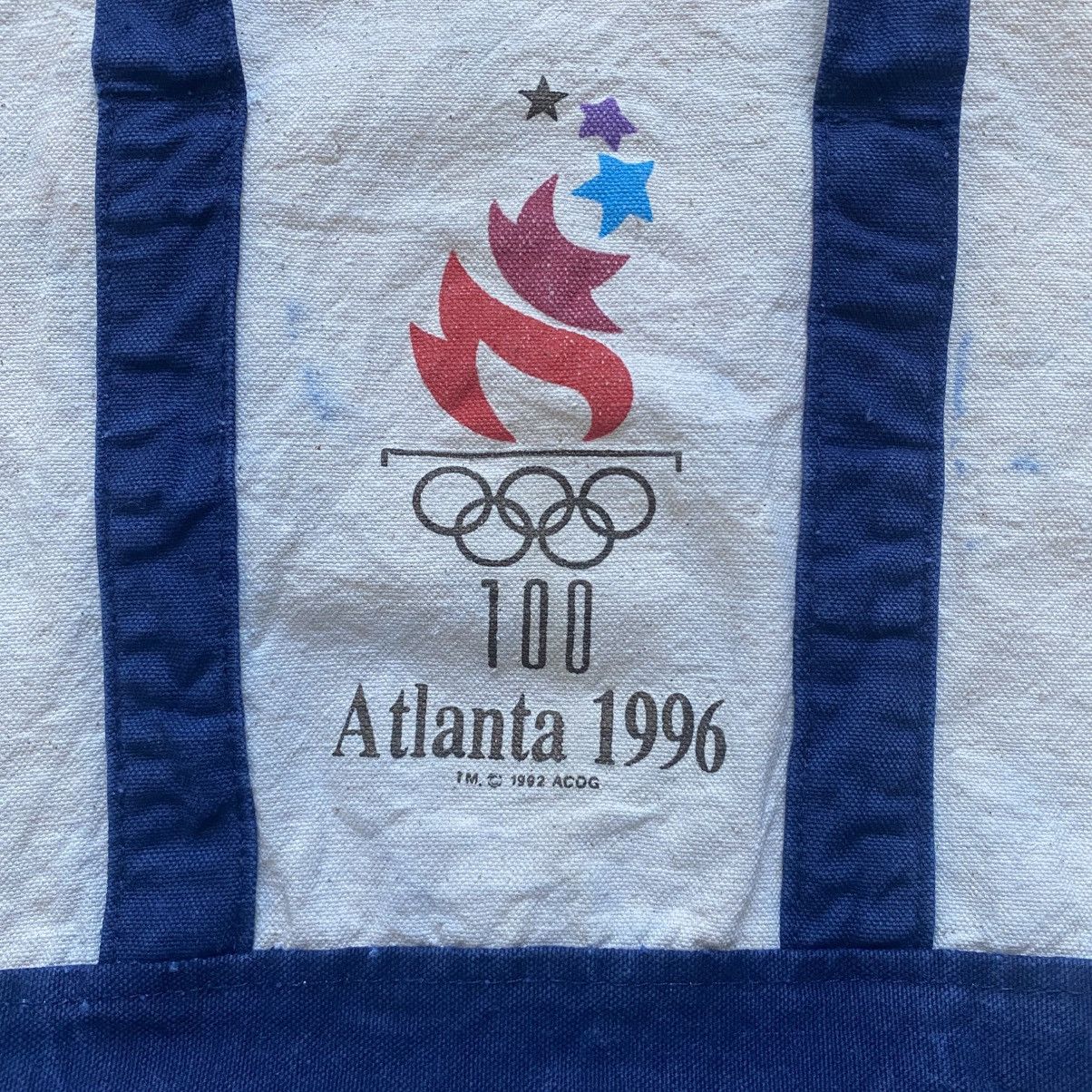 Vintage Vintage 1996 Olympics Atlanta Tote Bag Beige Navy Small Size ONE SIZE - 3 Thumbnail