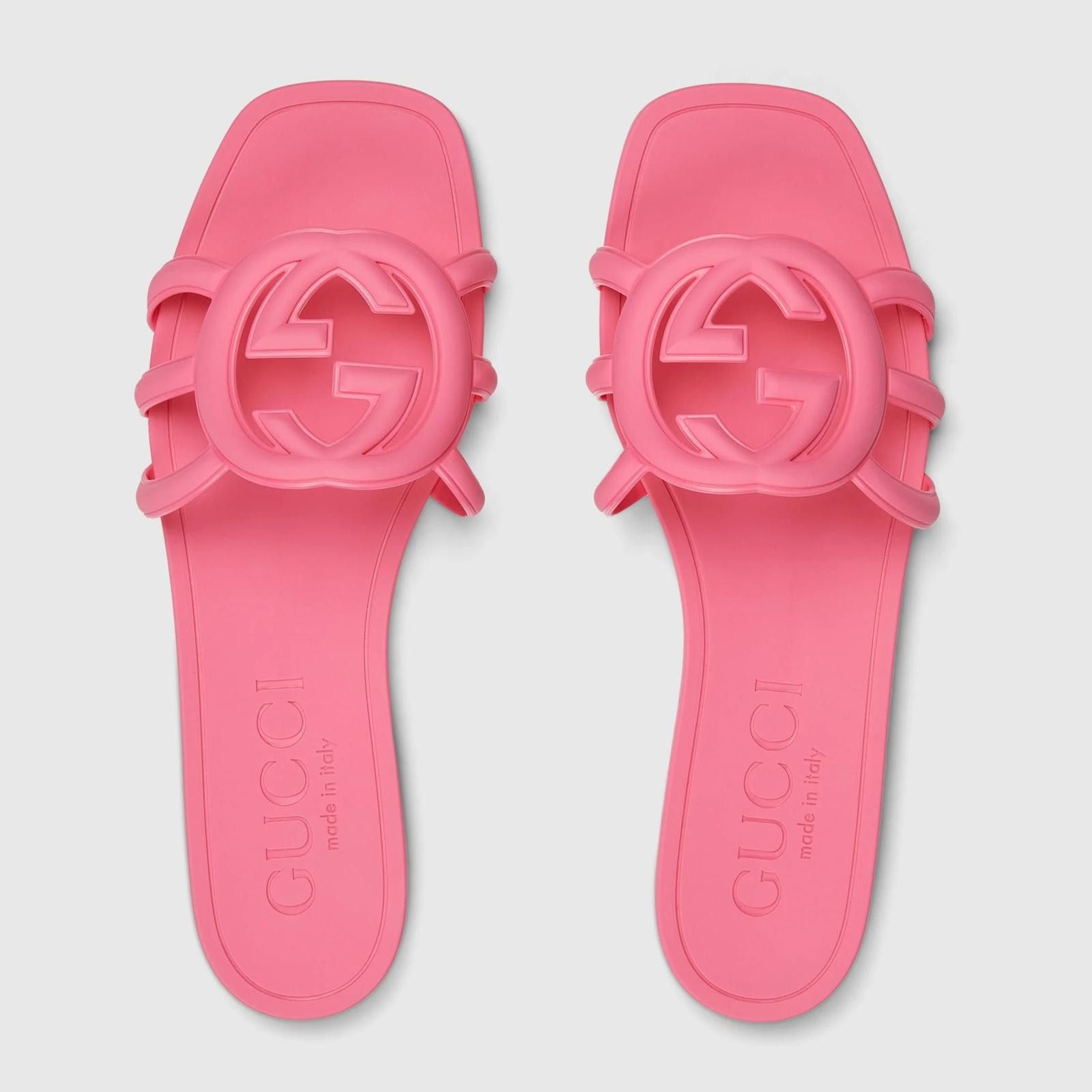 Gucci Gucci Interlocking G Rubber Slides Size US 4 / IT 34 - 3 Thumbnail