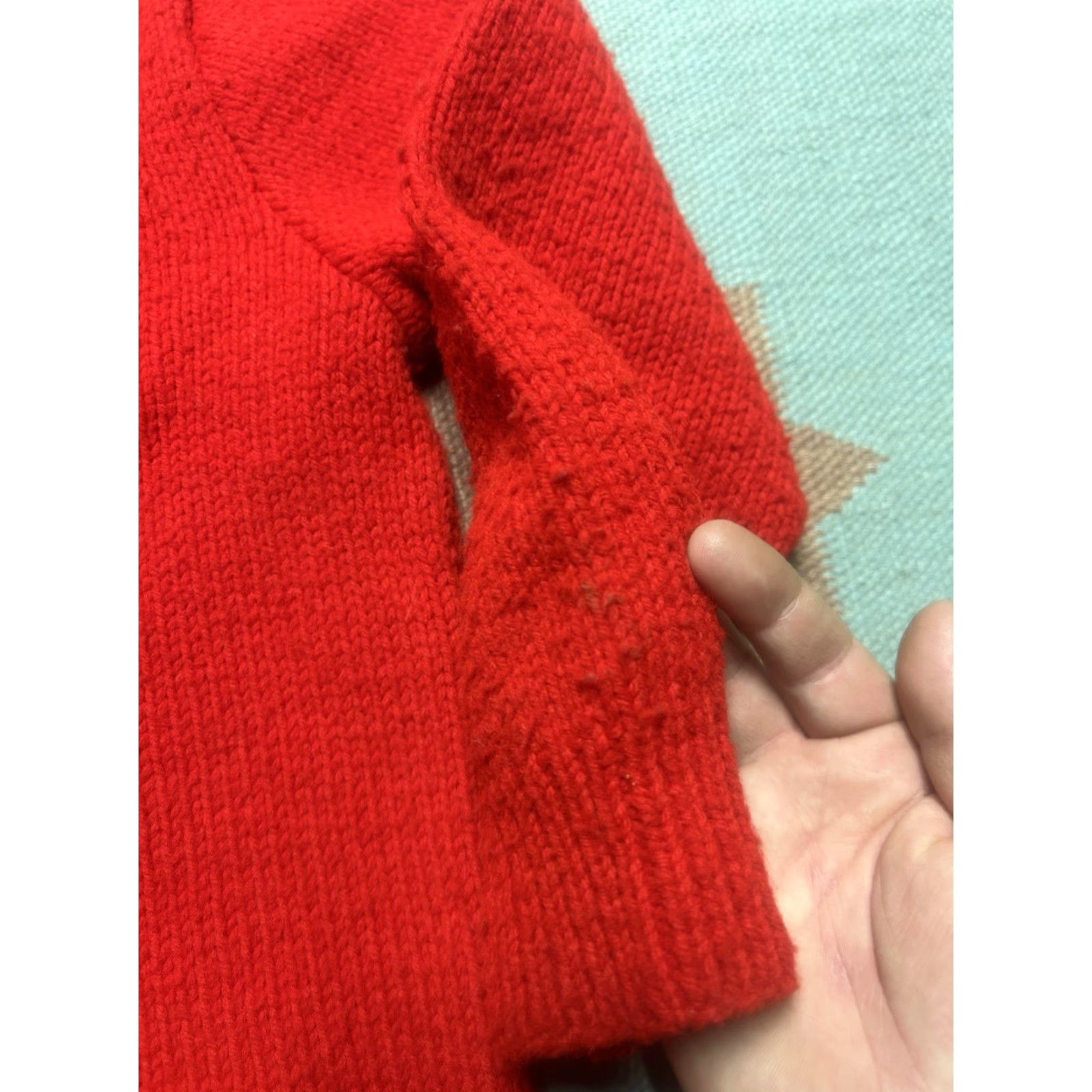 Vintage **Vintage Red Wool Knit Women's Cardigan M** User: Vintage Red Wool Knit Women's Cardigan Medium M Size M / US 6-8 / IT 42-44 - 8 Thumbnail