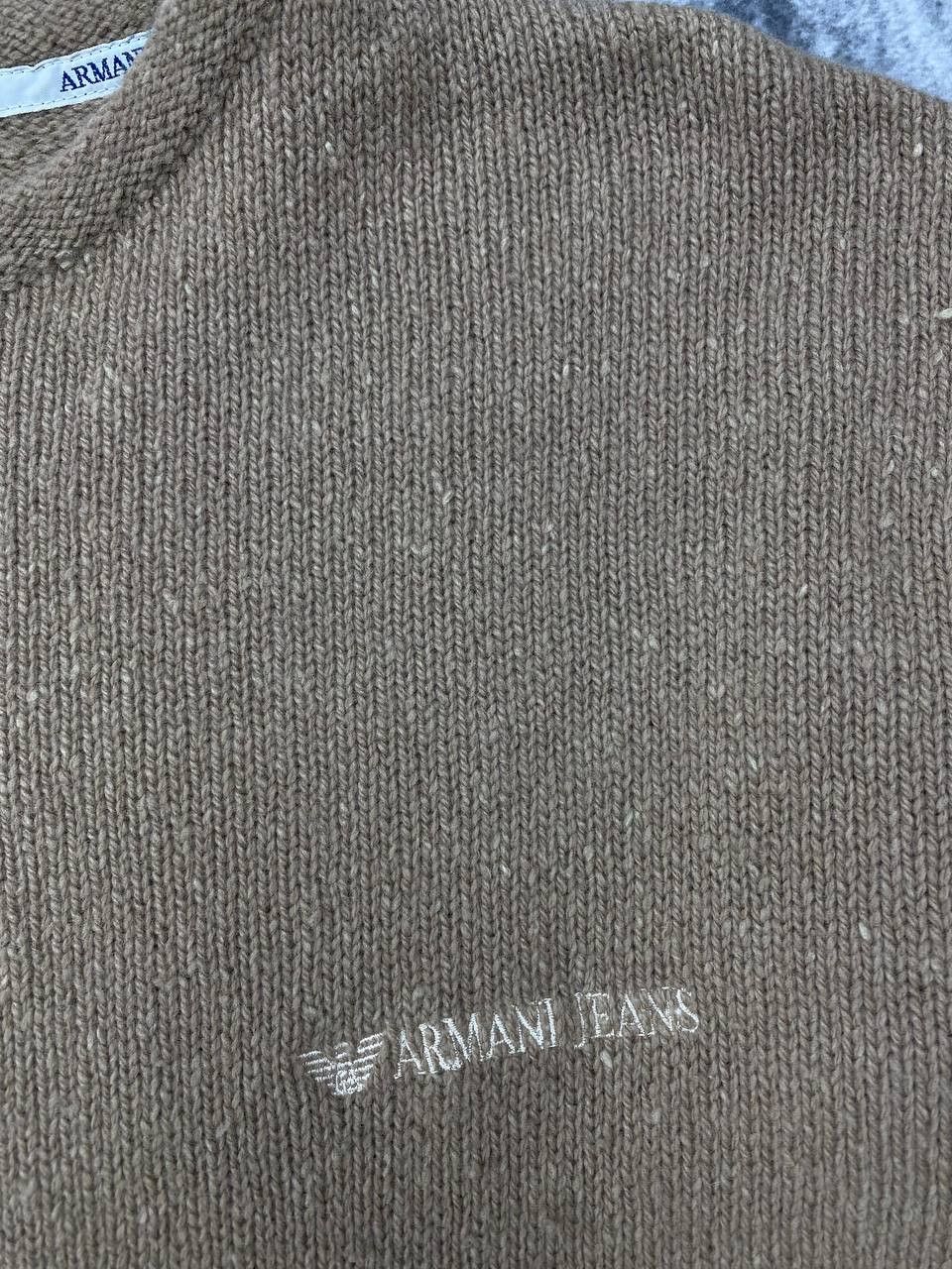 Armani Vintage Armani Jeans Knit Sweater Men Size S Beige Size US S / EU 44-46 / 1 - 2 Thumbnail
