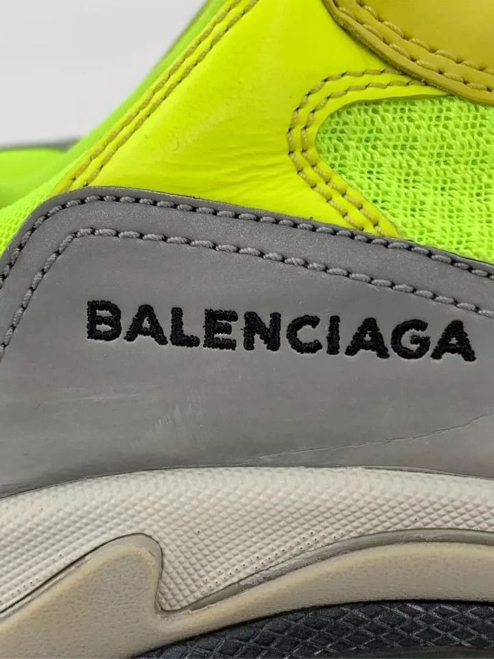 Balenciaga Balenciaga Fluorescent Green Color-Block Mesh Lace-Up Platf Size US 8 / EU 41 - 8 Thumbnail