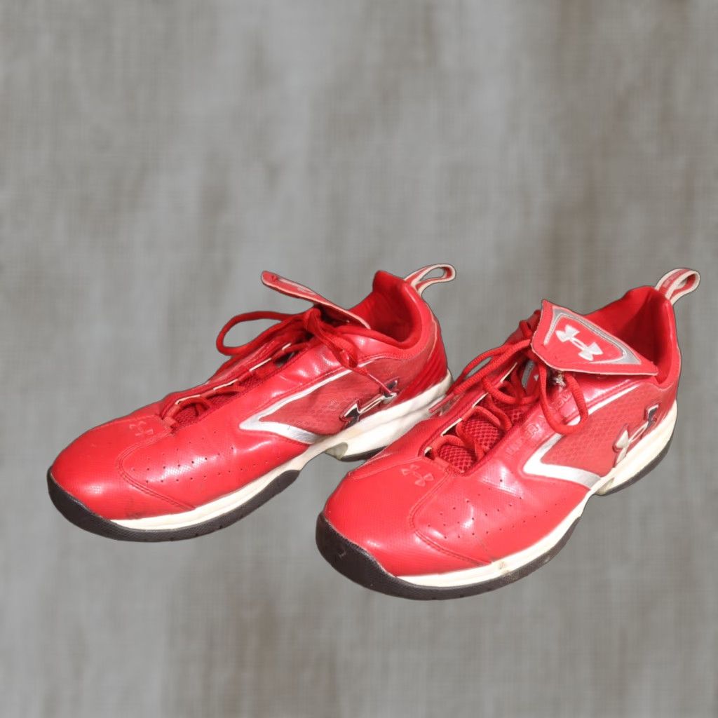 Under Armour UNDER ARMOUR FOAM FOOTBALL Cleats Men 12.5 Red White Adult Size US 12.5 Shoes Size US 13 / EU 46 - 1 Thumbnail