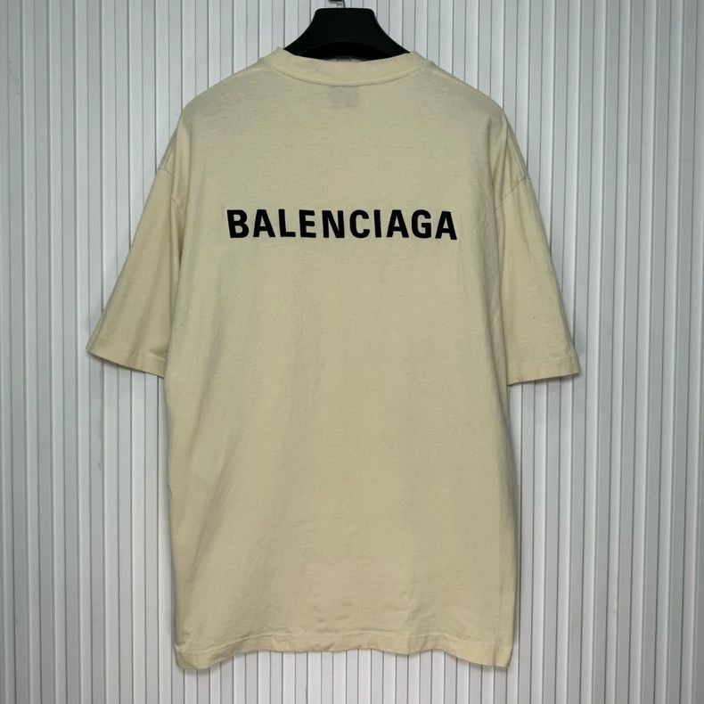 Balenciaga Balenciaga Printed logo short sleeves with khaki back. Size US M / EU 48-50 / 2 - 2 Thumbnail