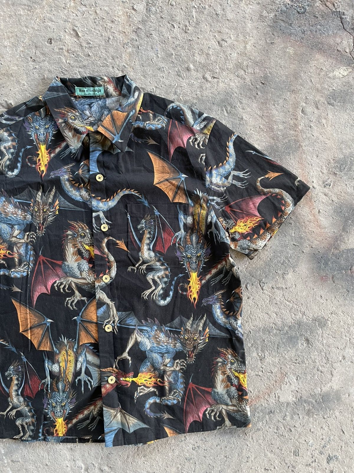 Vintage VINTAGE HAWAIIAN shirt DRAGONS Size US L / EU 52-54 / 3 - 4 Thumbnail