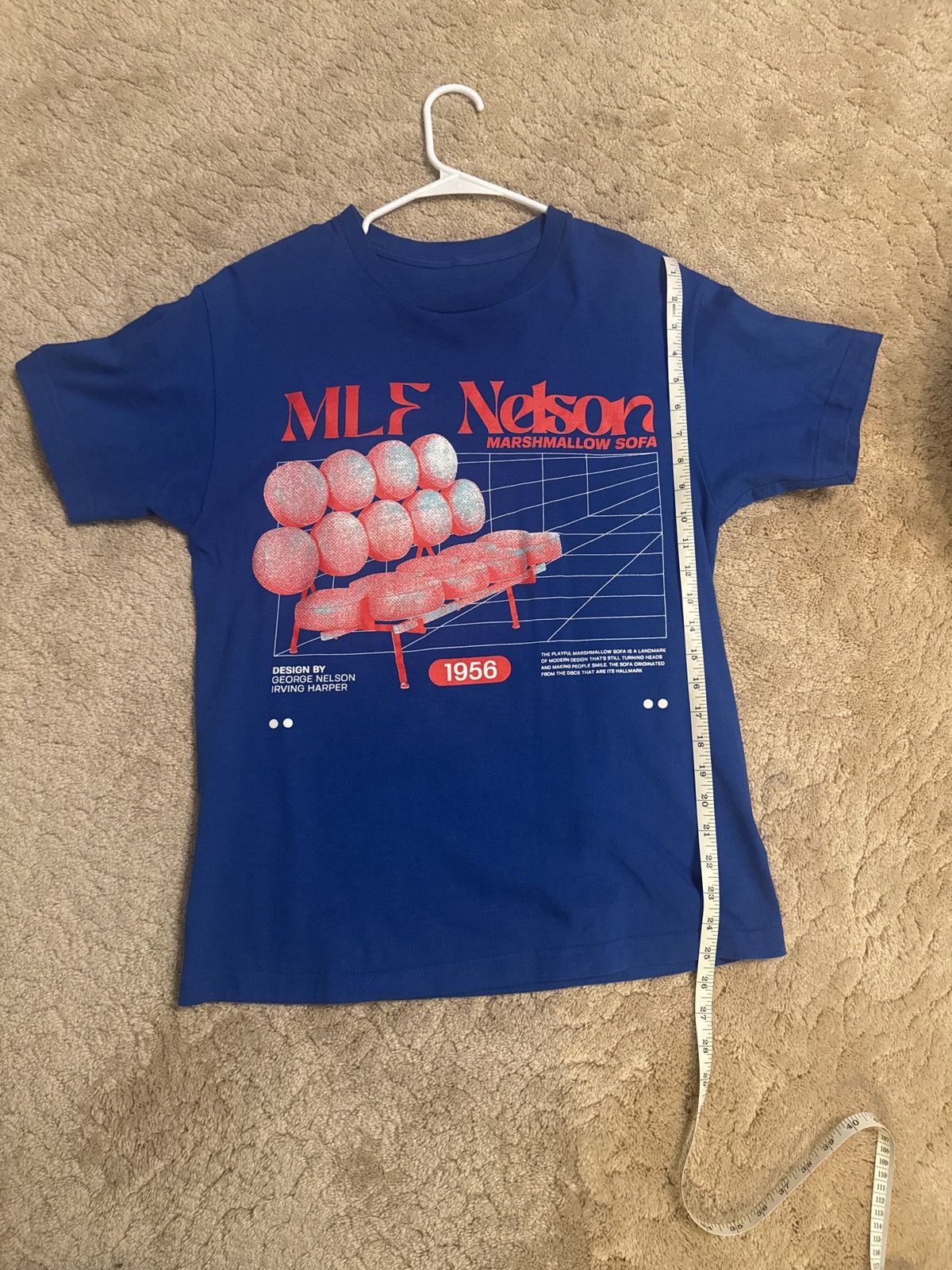 Vintage MLF Nelson Marshmallow Sofa Graphic Tee (1956 Design) Size US S / EU 44-46 / 1 - 3 Thumbnail