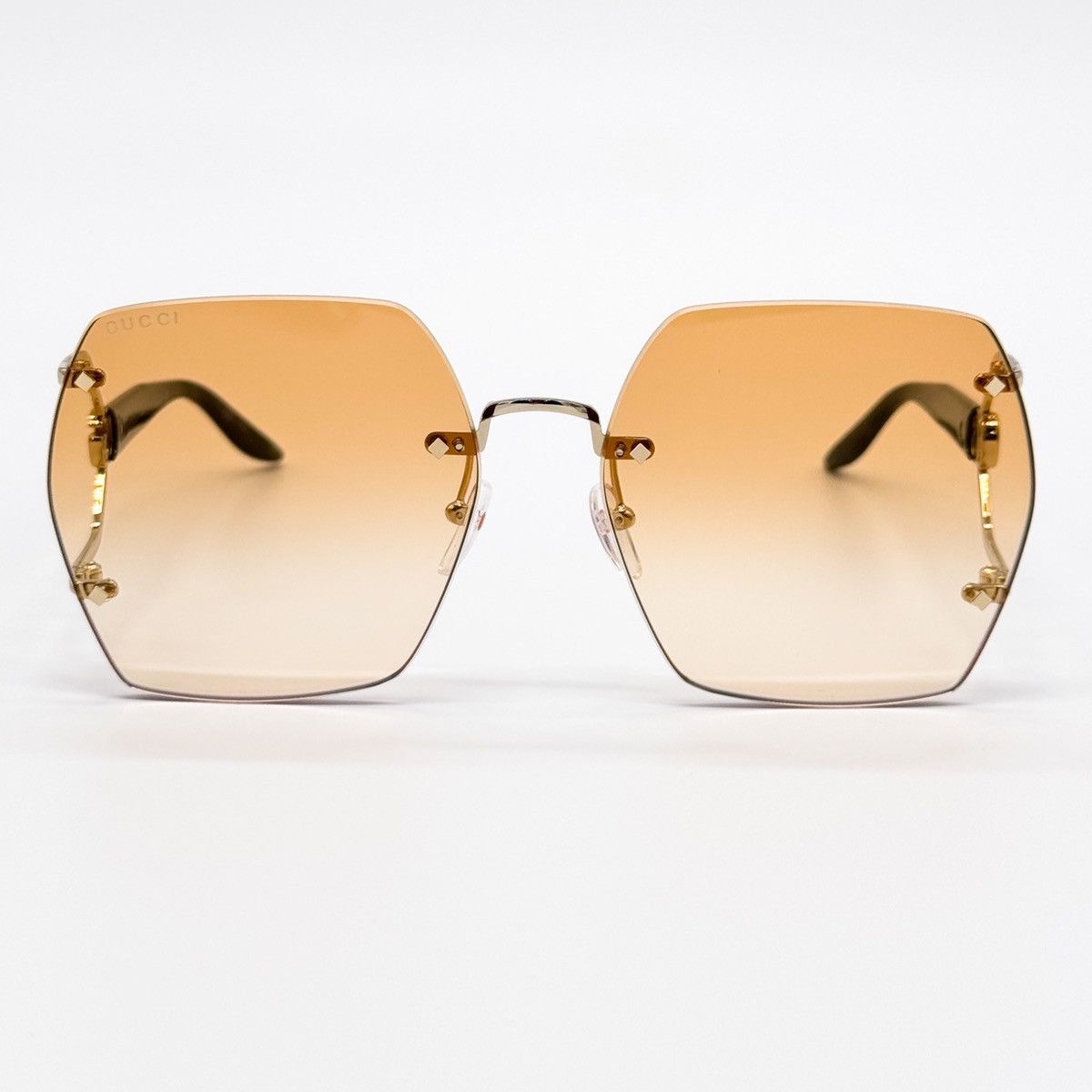 Gucci NEW GUCCI GG1562S 003 RIMLESS SQUARE BROWN WOMEN SUNGLASSES Size ONE SIZE - 4 Thumbnail