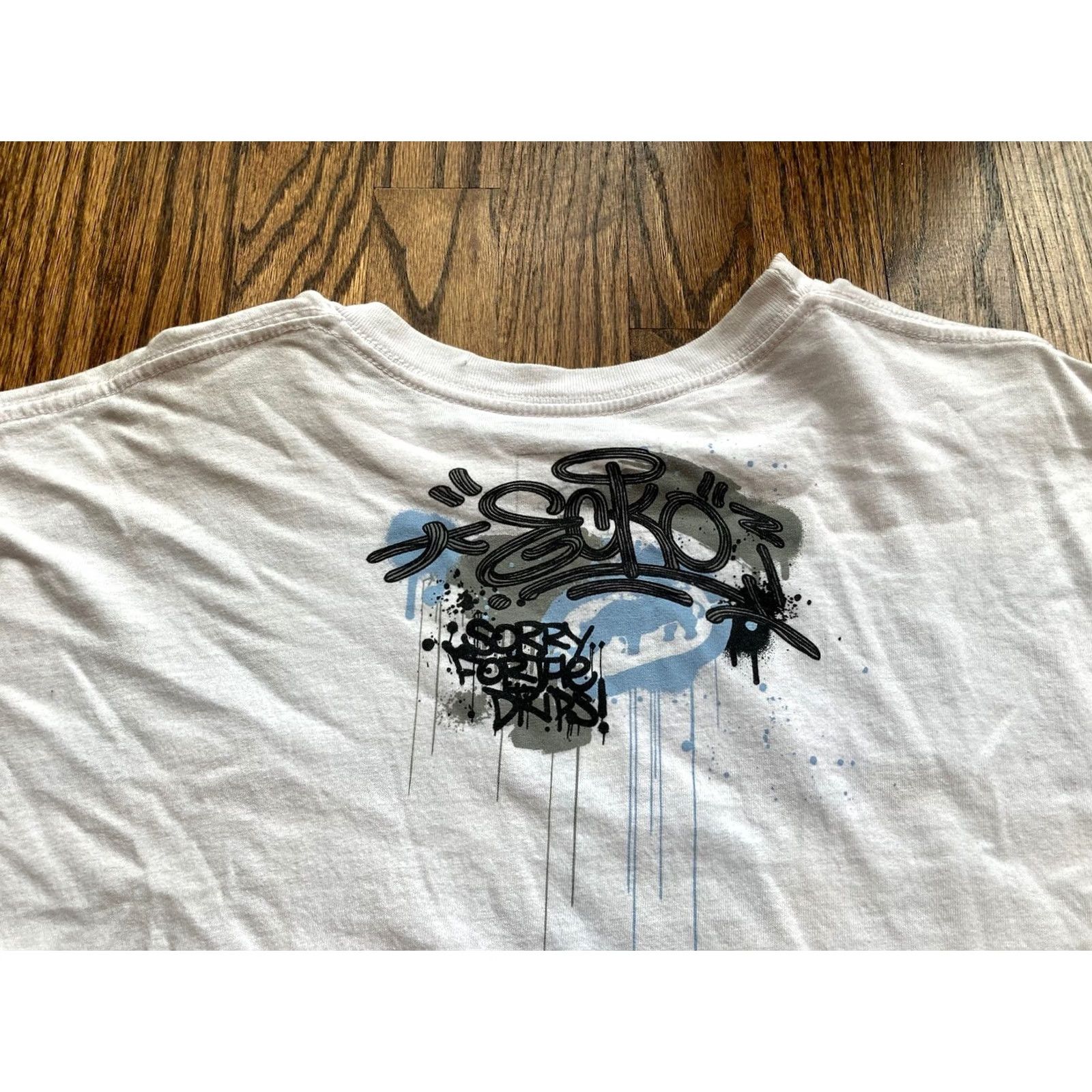 Ecko Unltd. Ecko Unltd Shirt Mens 2XL White Short Sleeve Crew Neck Graffiti Graphic Print Hip Hop 90s Dinop? (note: fix not adding) Size US XXL / EU 58 / 5 - 7 Thumbnail