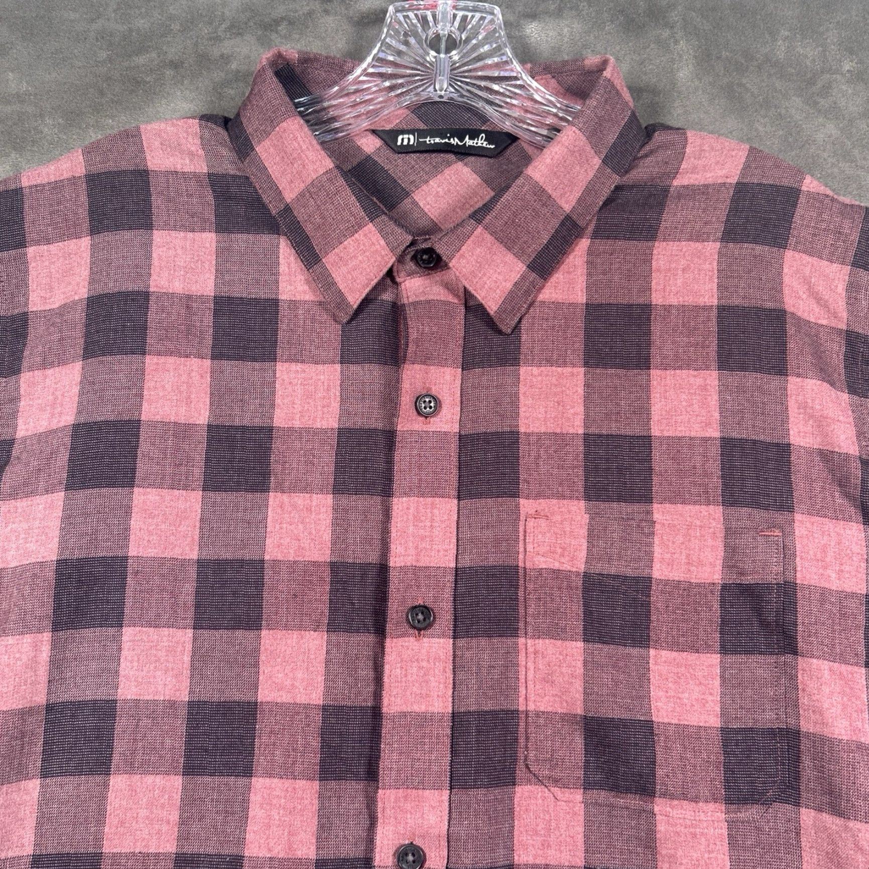TravisMathew VINTAGE Travis Mathew Plaid Shirt Half Moon Bay Heather Roan Rouge Mens L Size US L / EU 52-54 / 3 - 2 Thumbnail