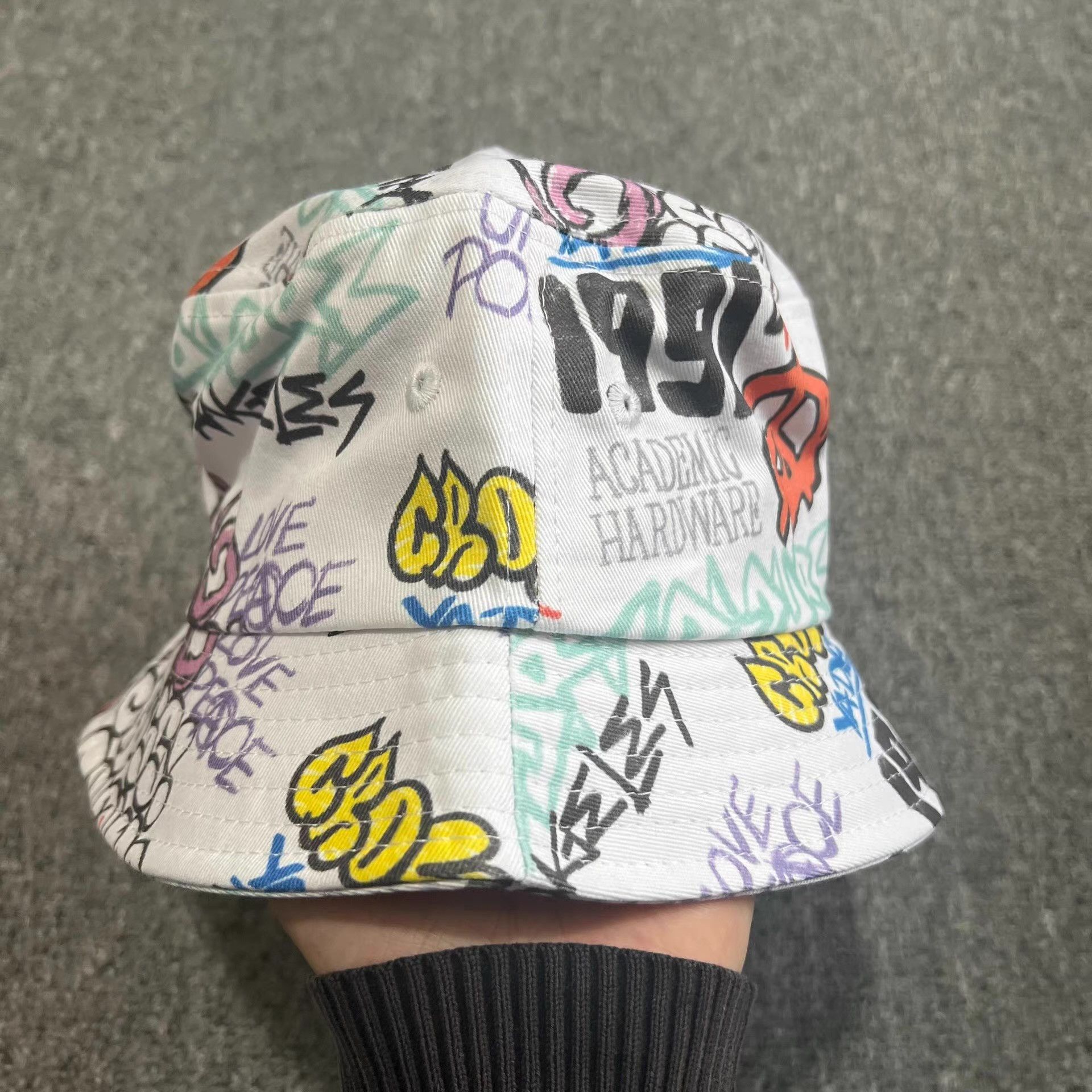 Cross Colours CrossColoursstreet styleall-overprintgraffiti bucket hat Q7 Size ONE SIZE - 6 Thumbnail