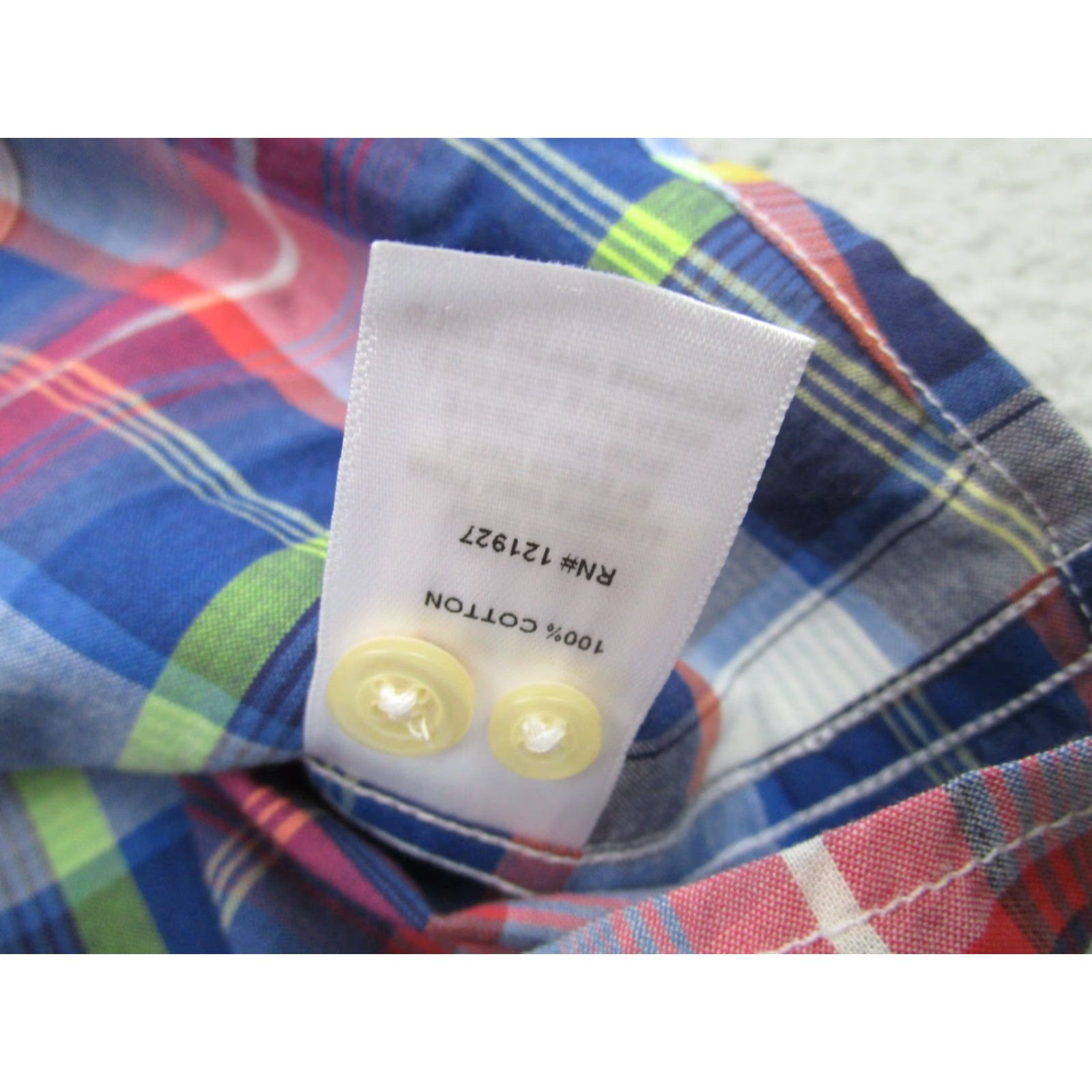 johnnie-O johnnie-O Shirt Mens Medium Button-Down Plaid Cotton Casual Adult Blue Size US M / EU 48-50 / 2 - 7 Thumbnail