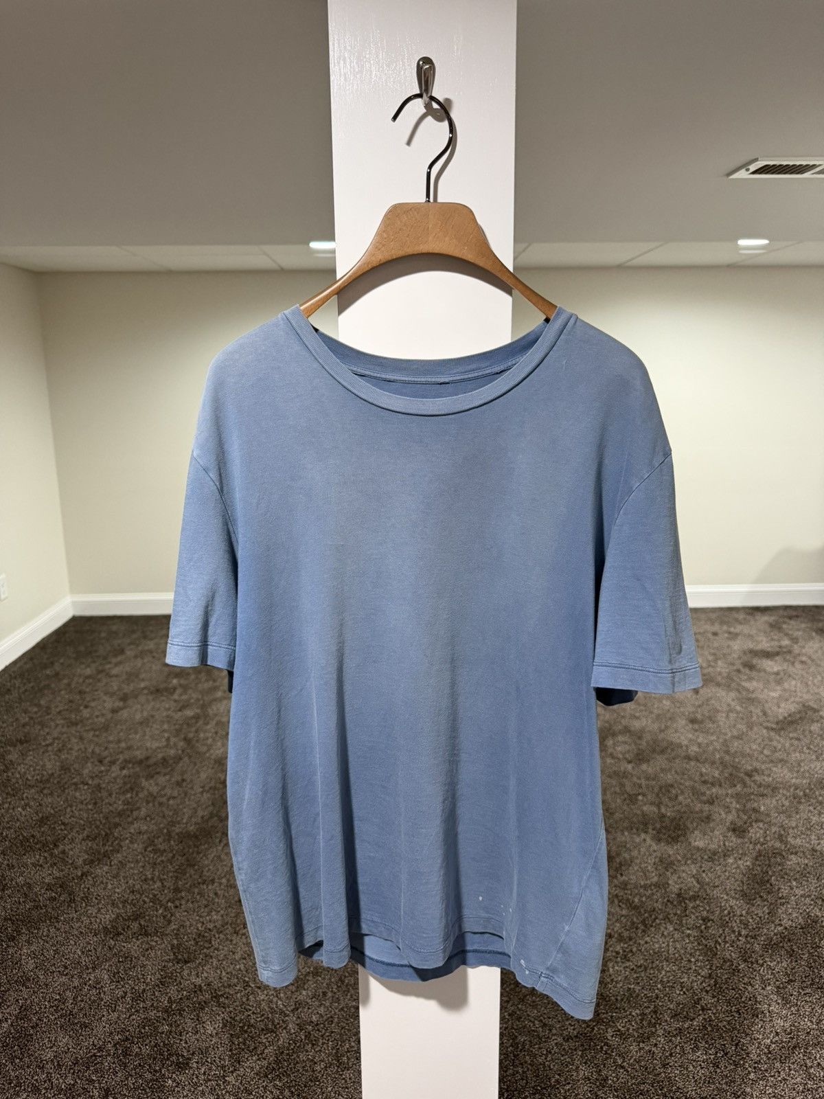 Maison Margiela Maison Margiela Replica Logo Faded Blue Oversized T-Shirt Size US S / EU 44-46 / 1 - 2 Thumbnail