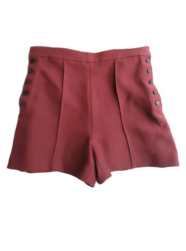 Dior Dior Women’s Wine Red Wool Shorts 0089 Size 26" / US 2 / IT 38 - 1 Thumbnail