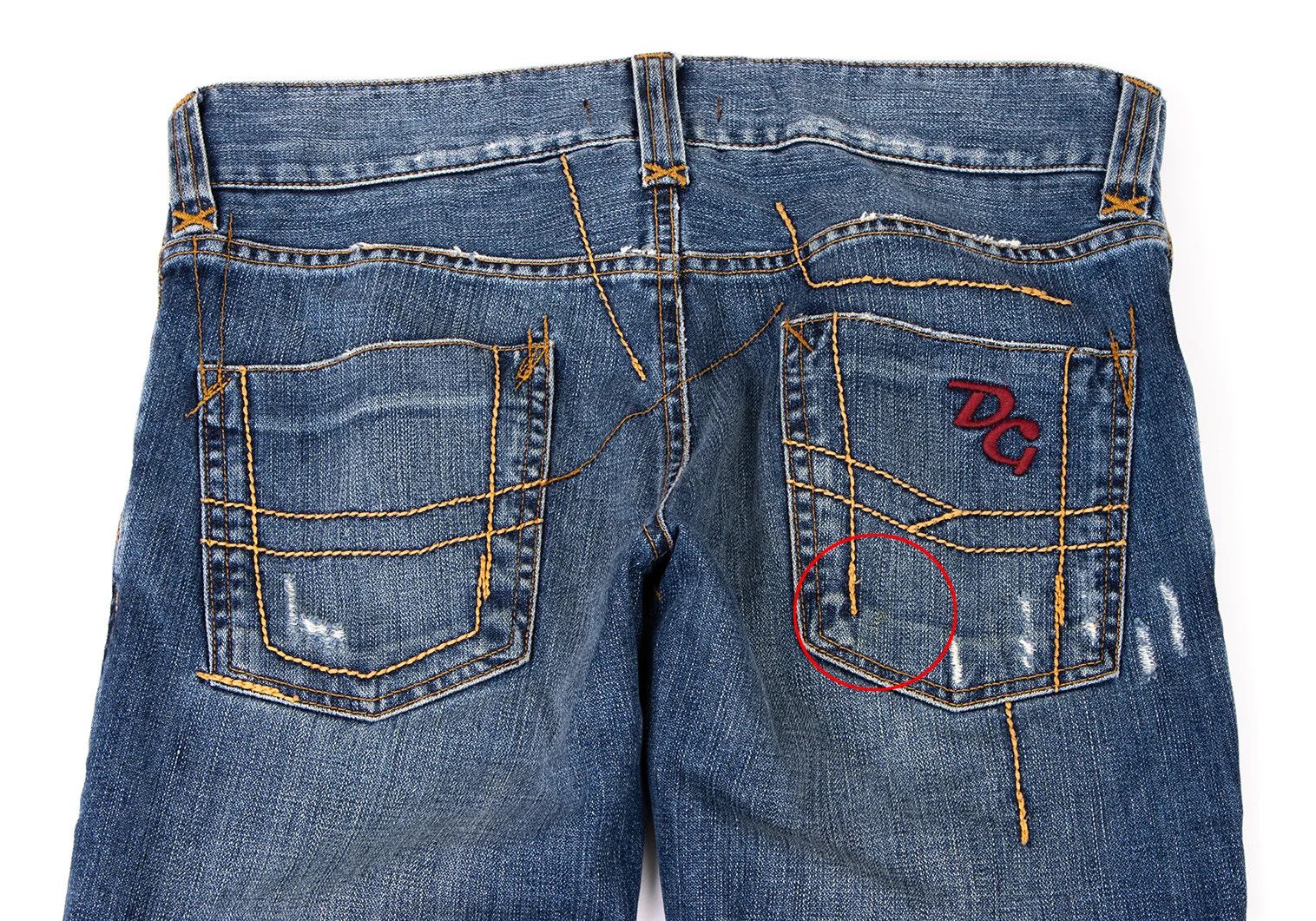Dolce & Gabbana Stitch Design Crushed Denim Pants in Blue Size 46 Size US 30 / EU 46 - 16 Thumbnail