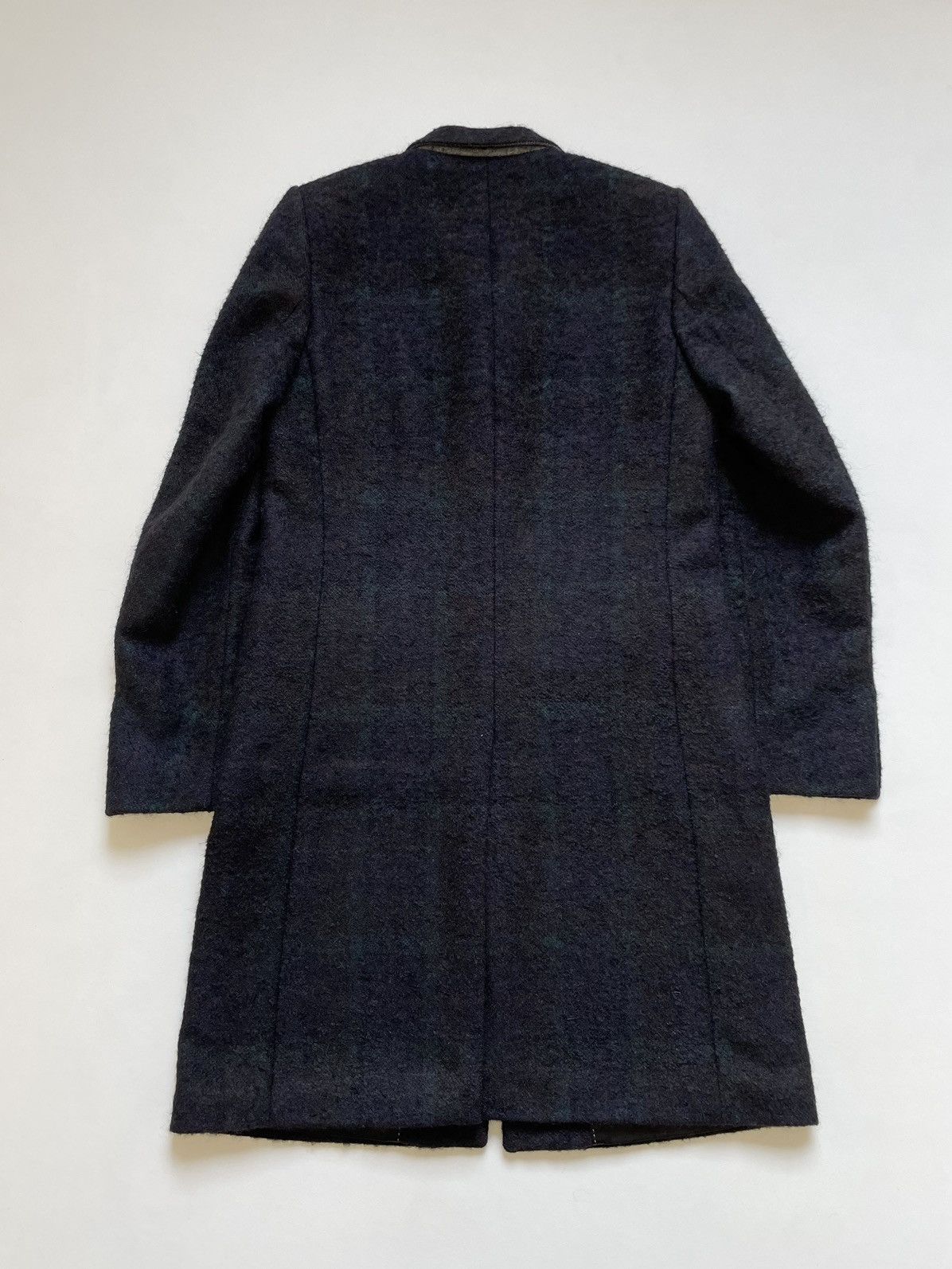 Dries Van Noten Black Boucle Check Wool Overcoat Size US S / EU 44-46 / 1 - 14 Thumbnail