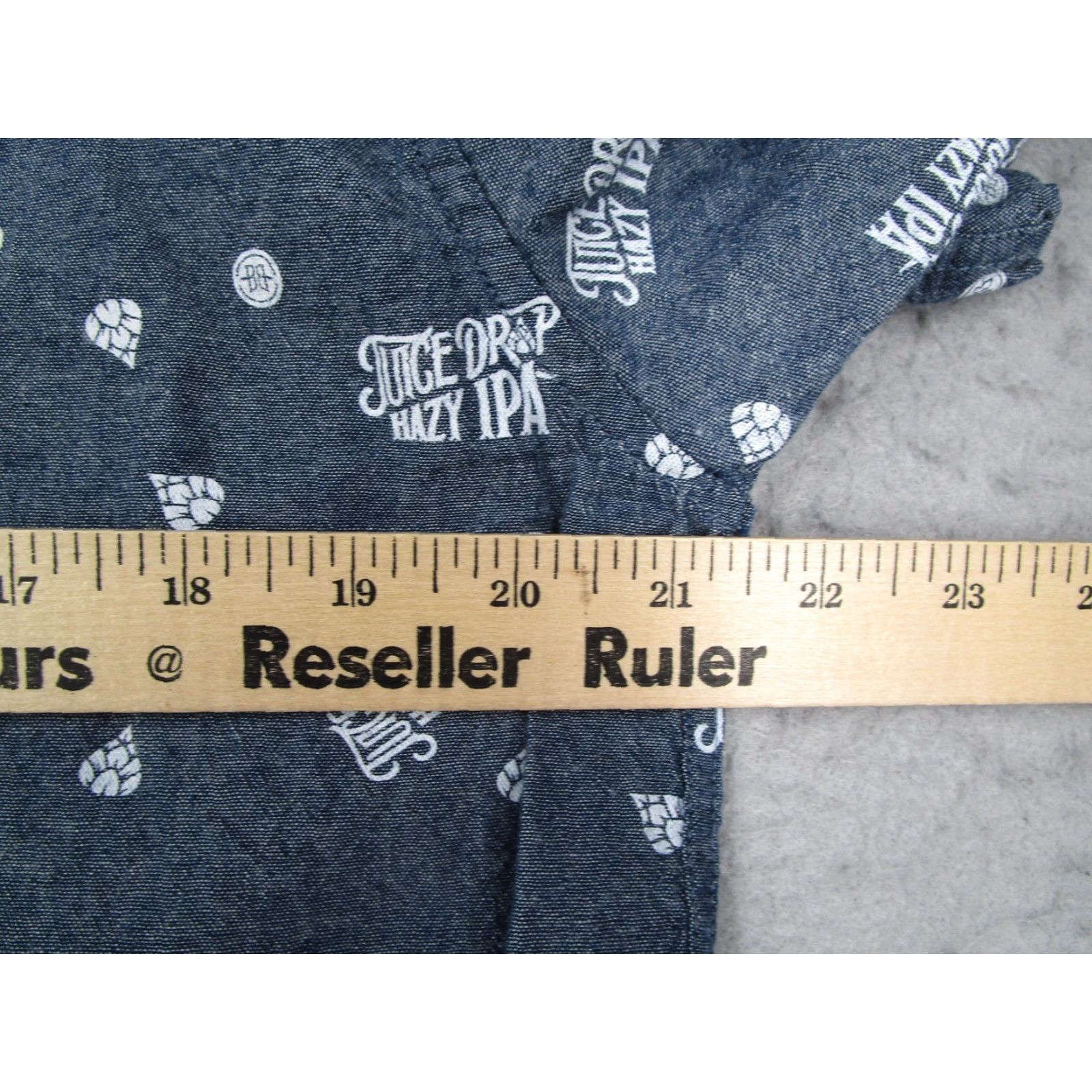 Vintage Breckenridge Brewery Shirt Mens Large Blue Juice Drop Hazy IPA Beer Button Up Size US L / EU 52-54 / 3 - 7 Thumbnail