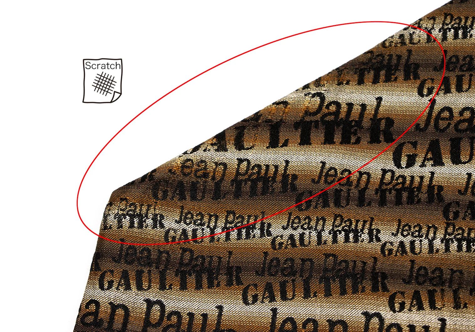 Jean Paul Gaultier Jacquard Logo Tie in Brown and Gray Size ONE SIZE - 5 Thumbnail