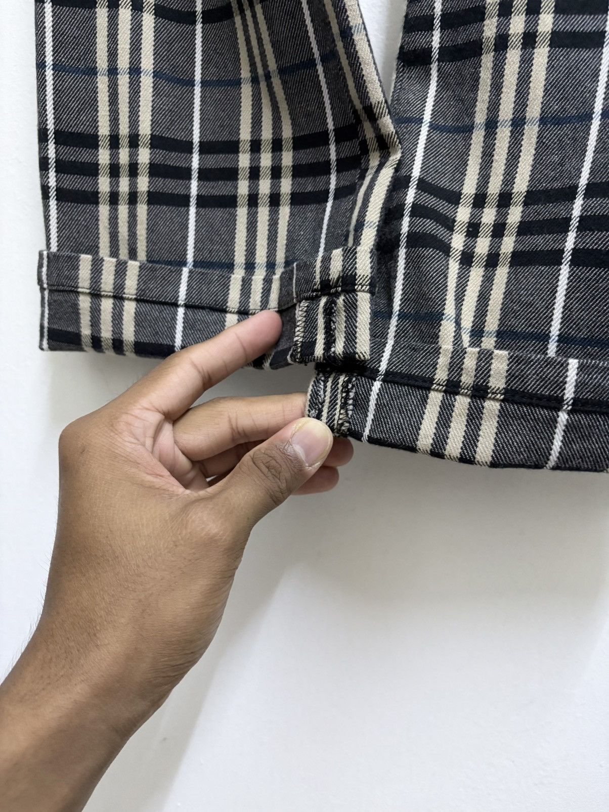 Burberry Vintage 90's Burberry Blue Label Nova Check Pants Size 28" / US 6 / IT 42 - 8 Thumbnail