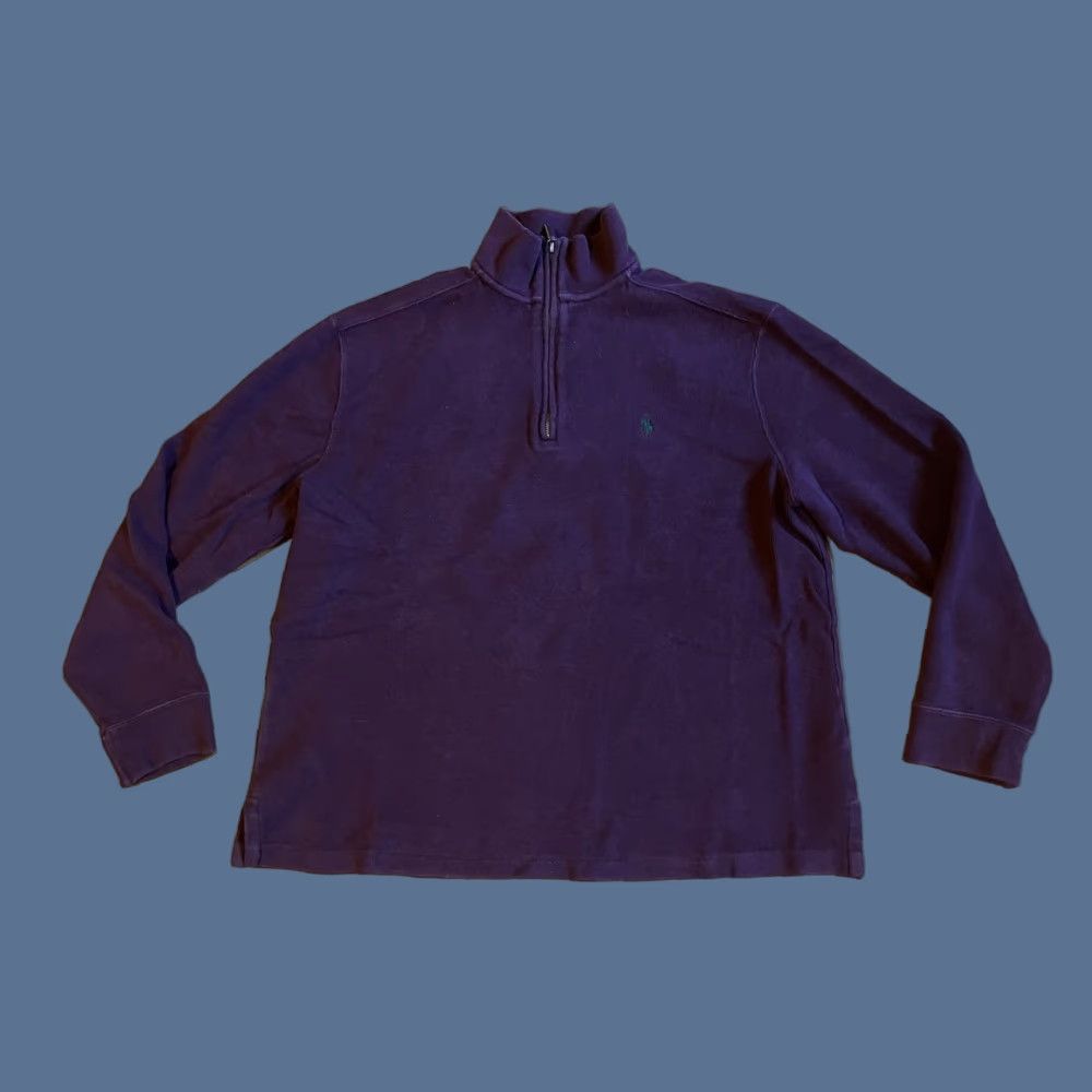 Polo Ralph Lauren VINTAGE Polo Ralph Lauren 1/4 Zip Sweater Shirt Men L Maroon Green Pony Size US L / EU 52-54 / 3 - 1 Thumbnail