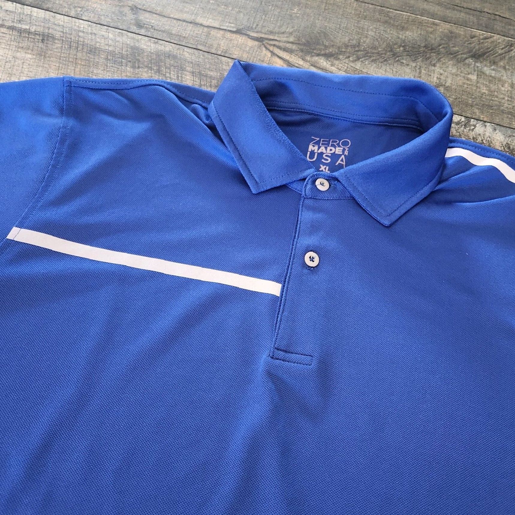Vintage Zero Restriction Polo Shirt Mens XL Blue Golf Short Sleeve Reflective Size US XL / EU 56 / 4 - 3 Thumbnail