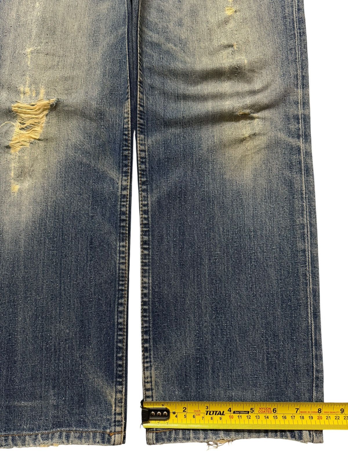 Levi's Vintage 90s Levis 502 Blue Faded Wash Distressed Regular Fit Size US 30 / EU 46 - 14 Thumbnail