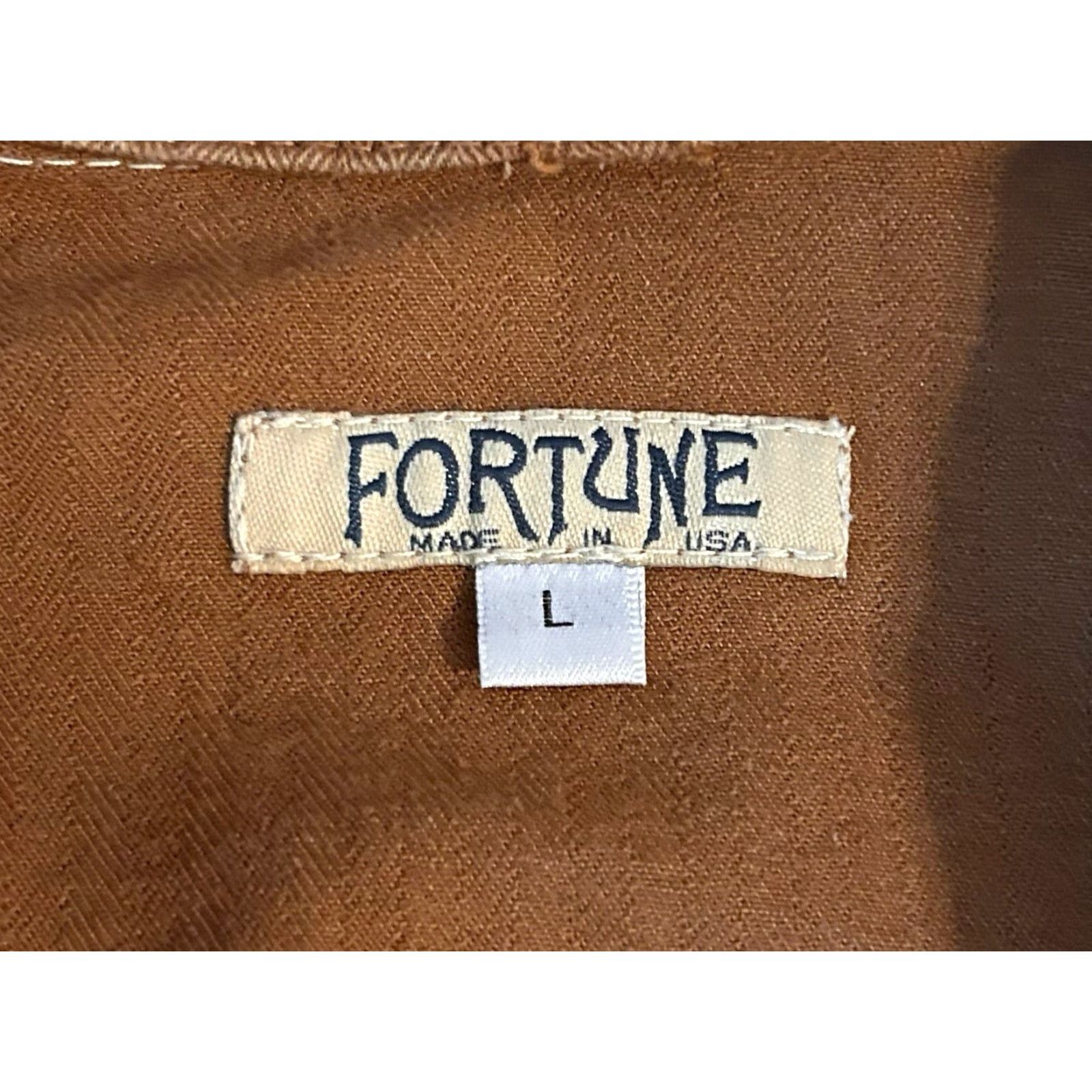 Vintage fortune medium weight jacket mens size large made in USA brown tobacco USA work button up coat Size US L / EU 52-54 / 3 - 5 Thumbnail