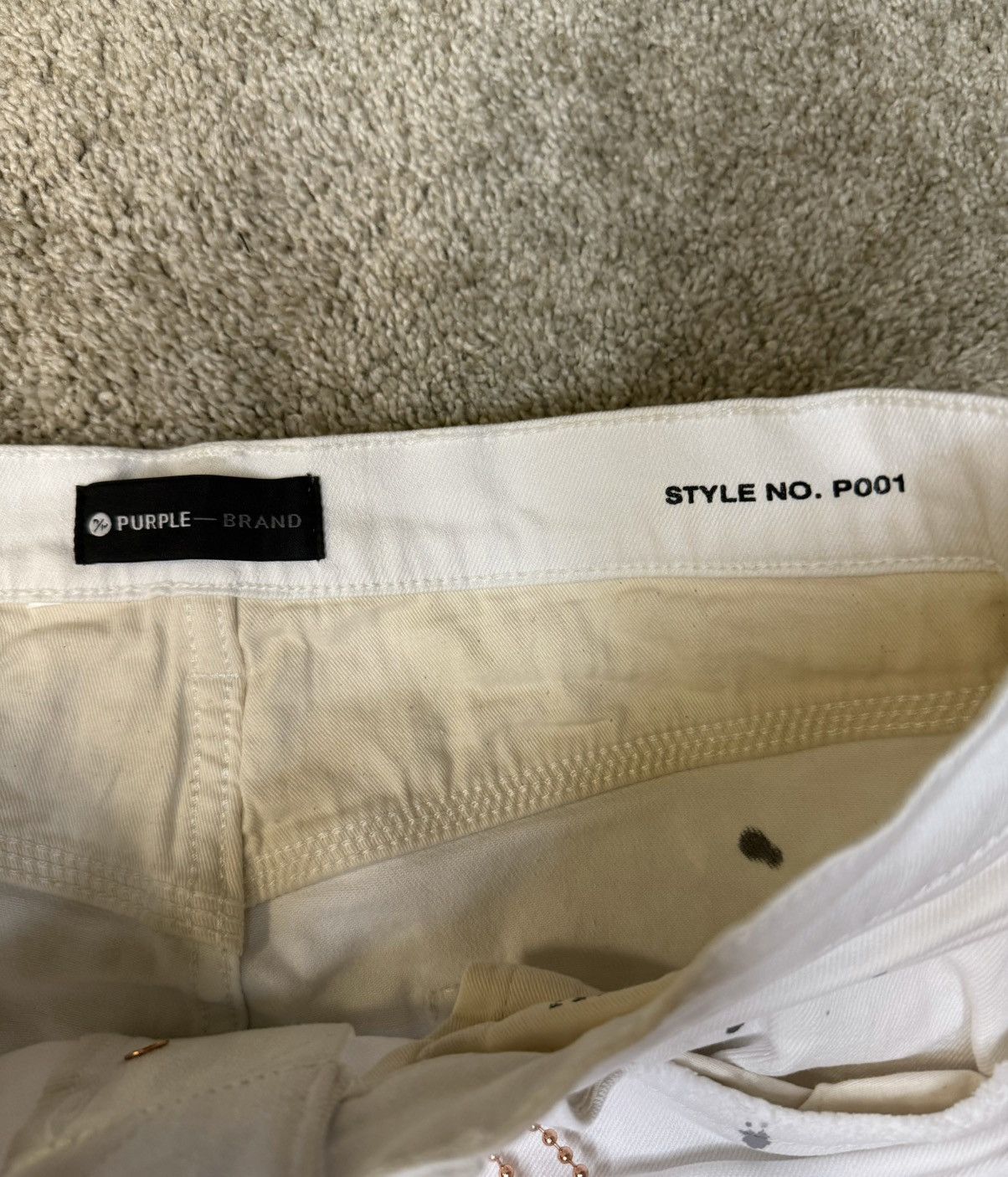 Purple Brand Purple Brand Optic White Paint Blowout Jeans Size US 40 / EU 56 - 4 Thumbnail