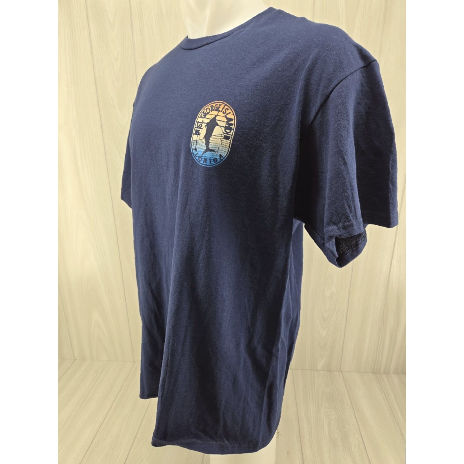 Delta ST GEORGE ISLAND FLORIDA SHORT SLEEVE T-SHIRT XL BLUE Unisex Adults Shirt Mens Womens Size US XL / EU 56 / 4 - 4 Thumbnail