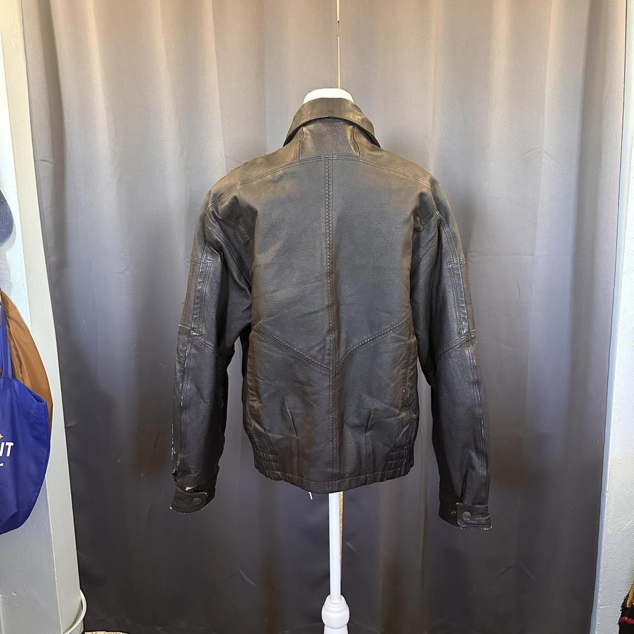 Designer Vintage Brown Leather Weekends Biker Jacket Size US L / EU 52-54 / 3 - 2 Thumbnail
