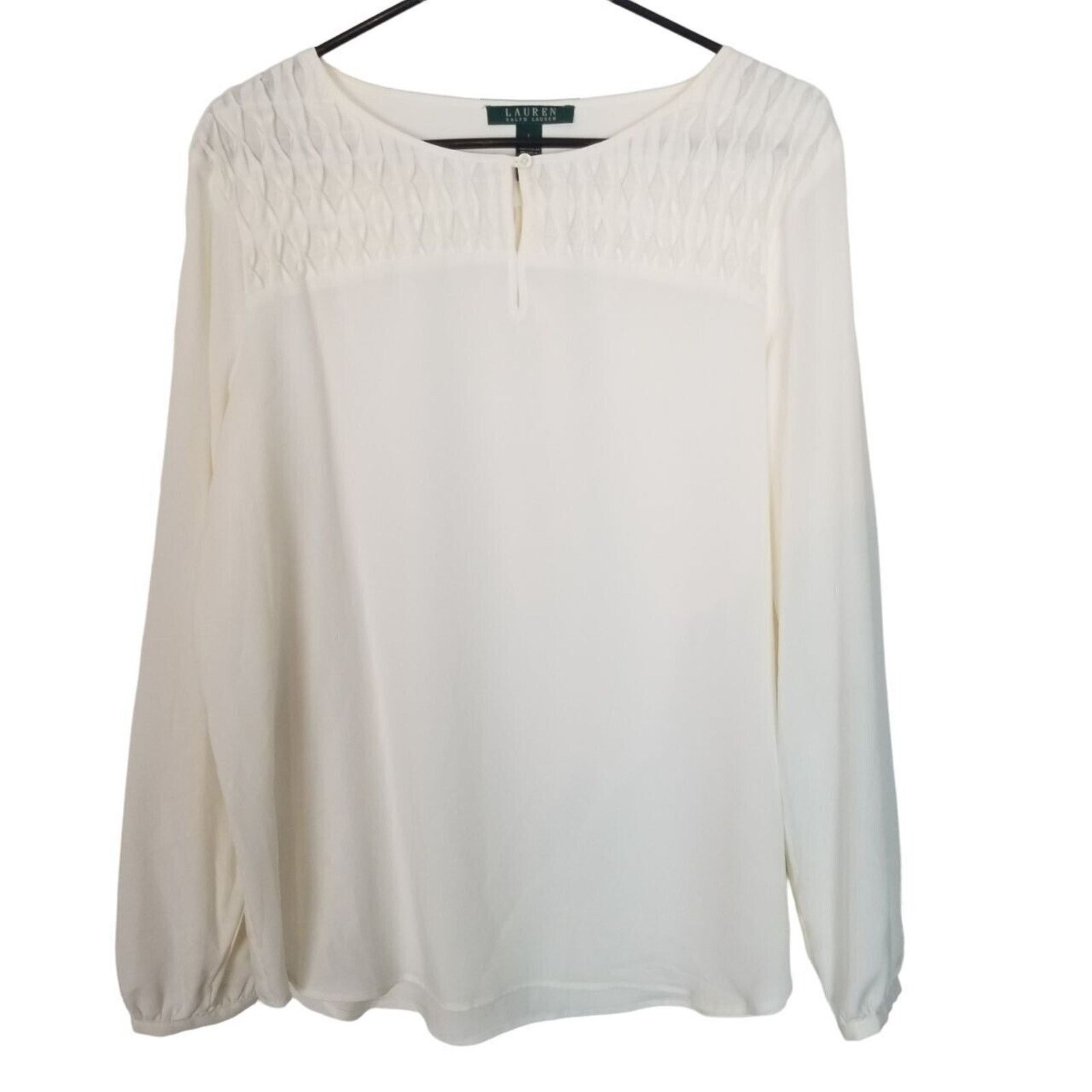 Lauren Ralph Lauren Lauren Ralph Lauren Womens Blouse Size L Classic Minimalist Size L / US 10 / IT 46 - 1 Thumbnail