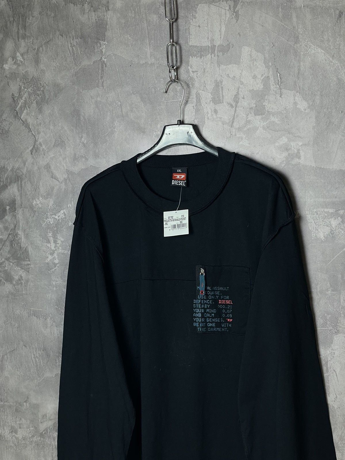 Diesel × Vintage DIESEL PHYSICAL ORANGE LOGO LONG SLEEVE SWEATSHIRT Size US XXL / EU 58 / 5 - 7 Thumbnail