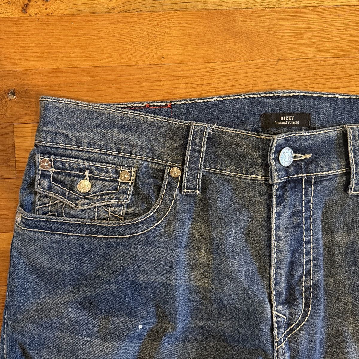 True Religion True Religion Relaxed Straight Fit Jeans Size US 38 / EU 54 - 3 Thumbnail