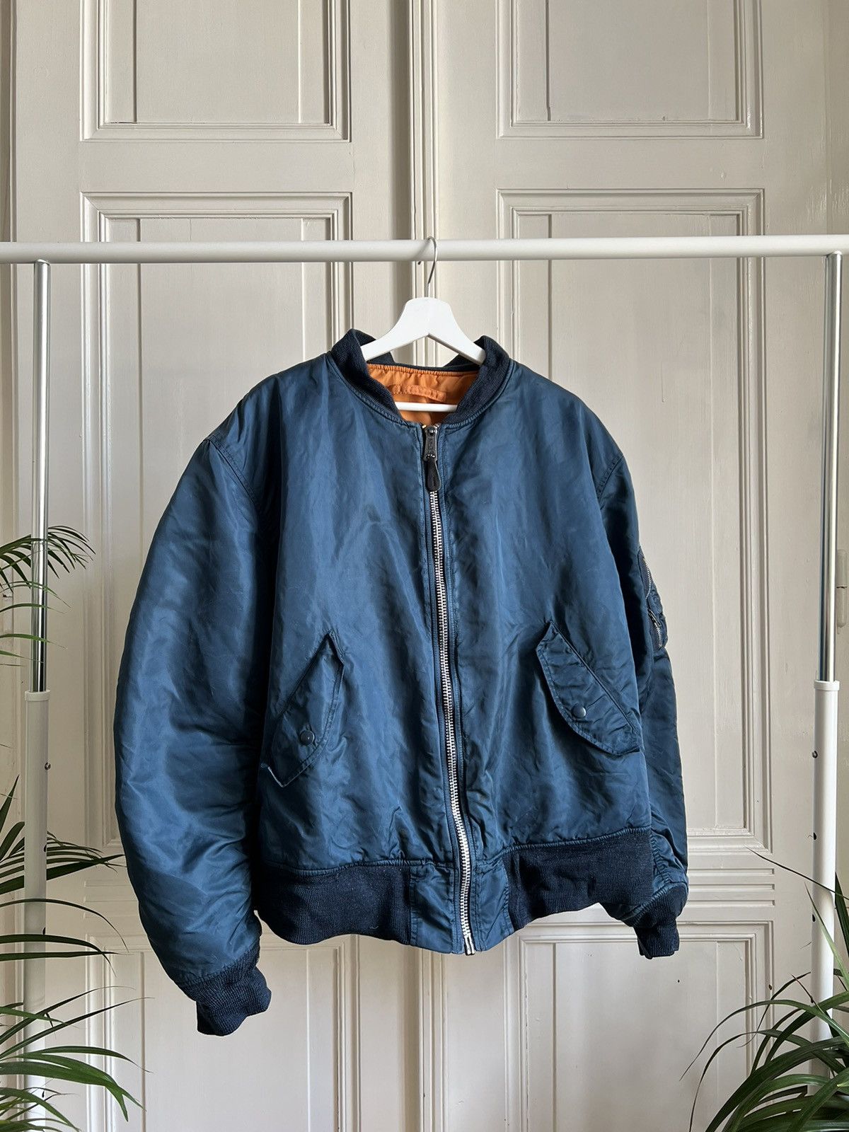 image of Alpha Industries Vintage Ma-1 Bomber in Green, Men's (Size 2XL)