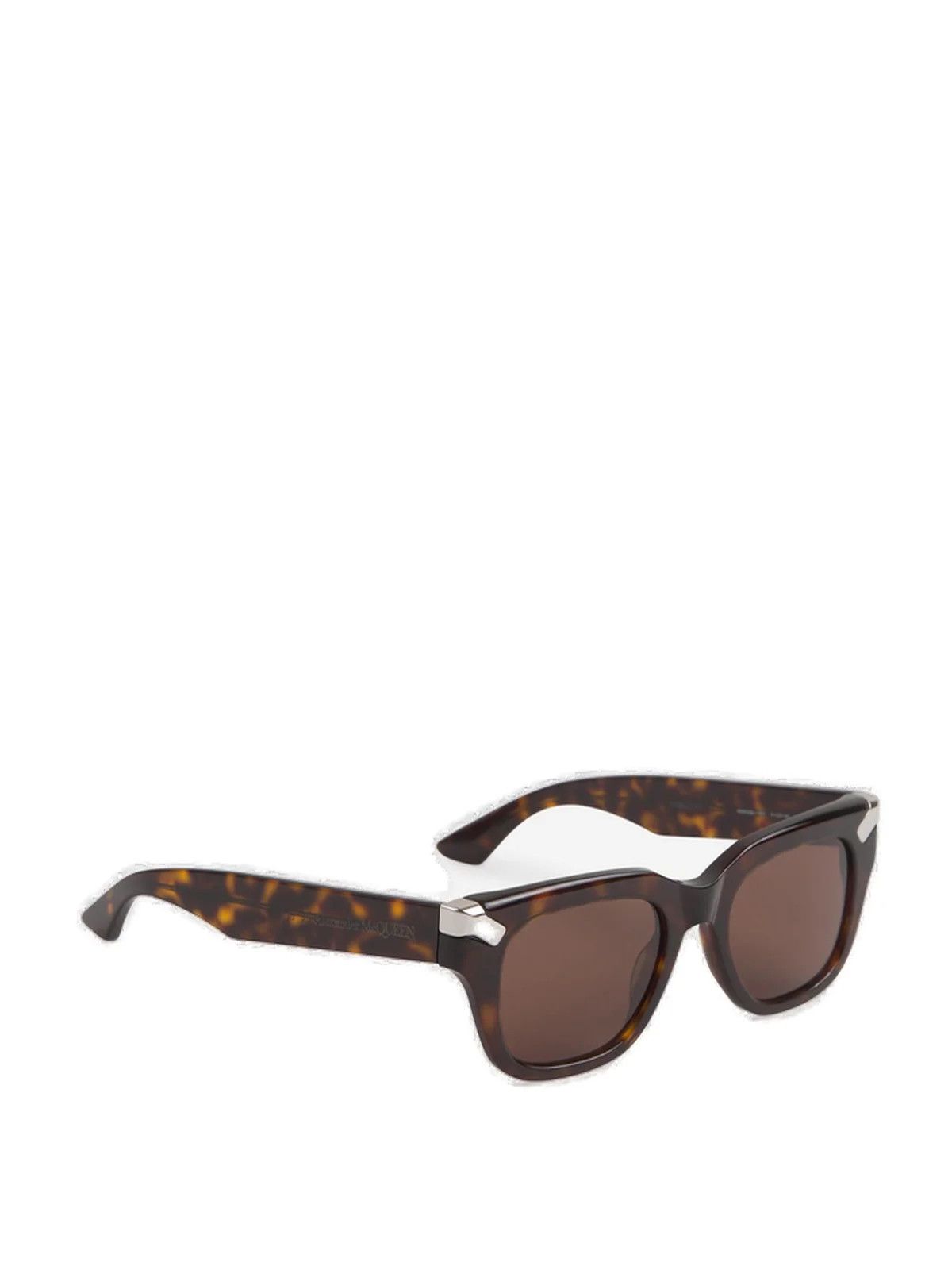 Alexander McQueen o1w1db10725 Size: OS/Punk Rivet Square Sunglasses in Brown Size ONE SIZE - 4 Thumbnail