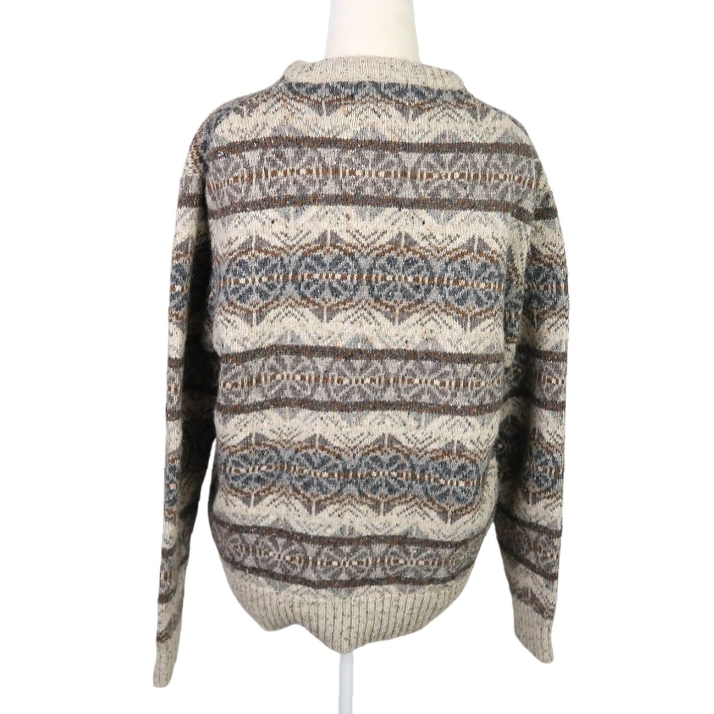 Vintage VINTAGE 90s Saugatuck Dry Goods tan snowflake knit sweater Mens XL Pullover Wool Acrylic Fair Isle Casual Fall Winter Sportswear Mens XL Size US XL / EU 56 / 4 - 4 Thumbnail